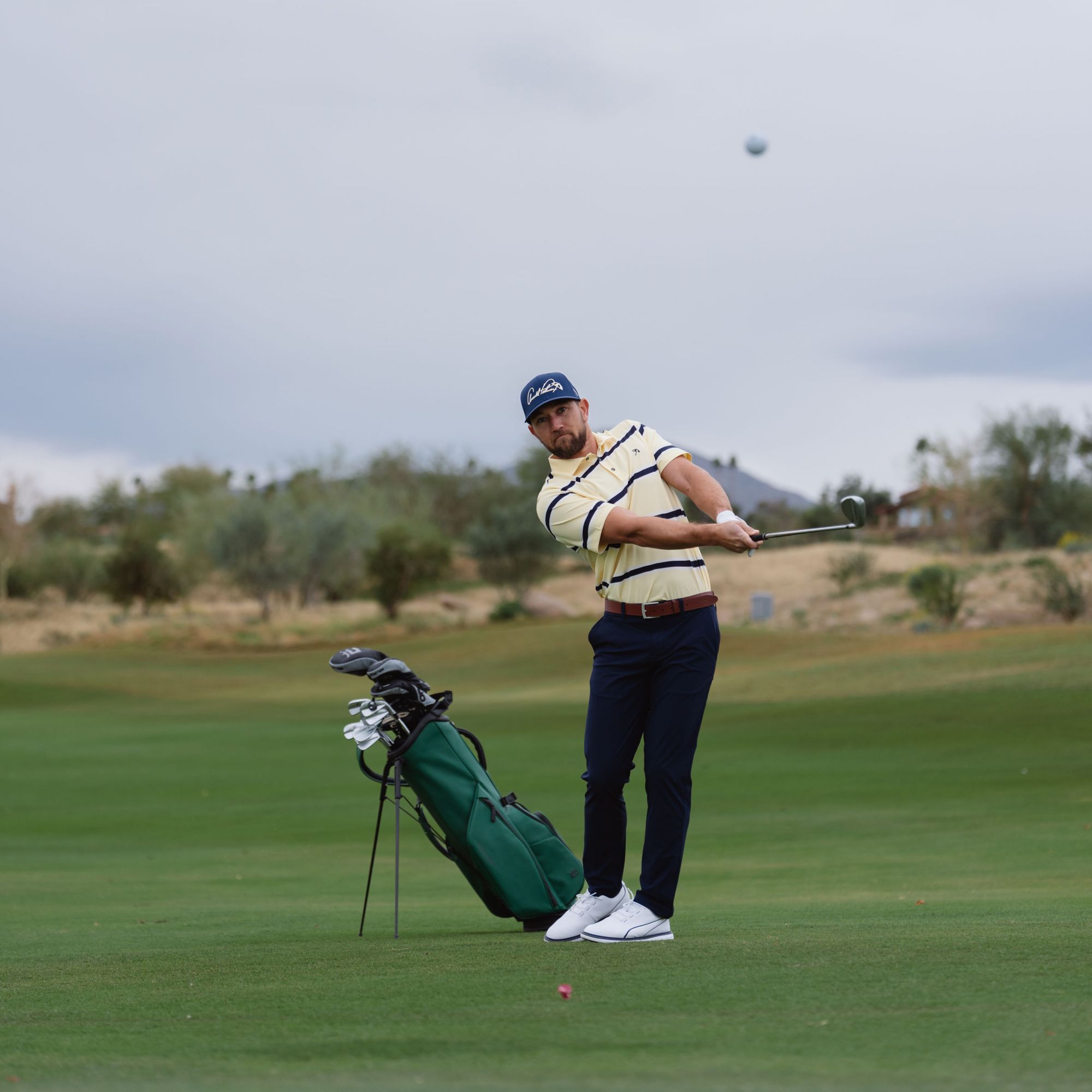 PUMA X Arnold Palmer Men's Pique Stripe Golf Polo product image