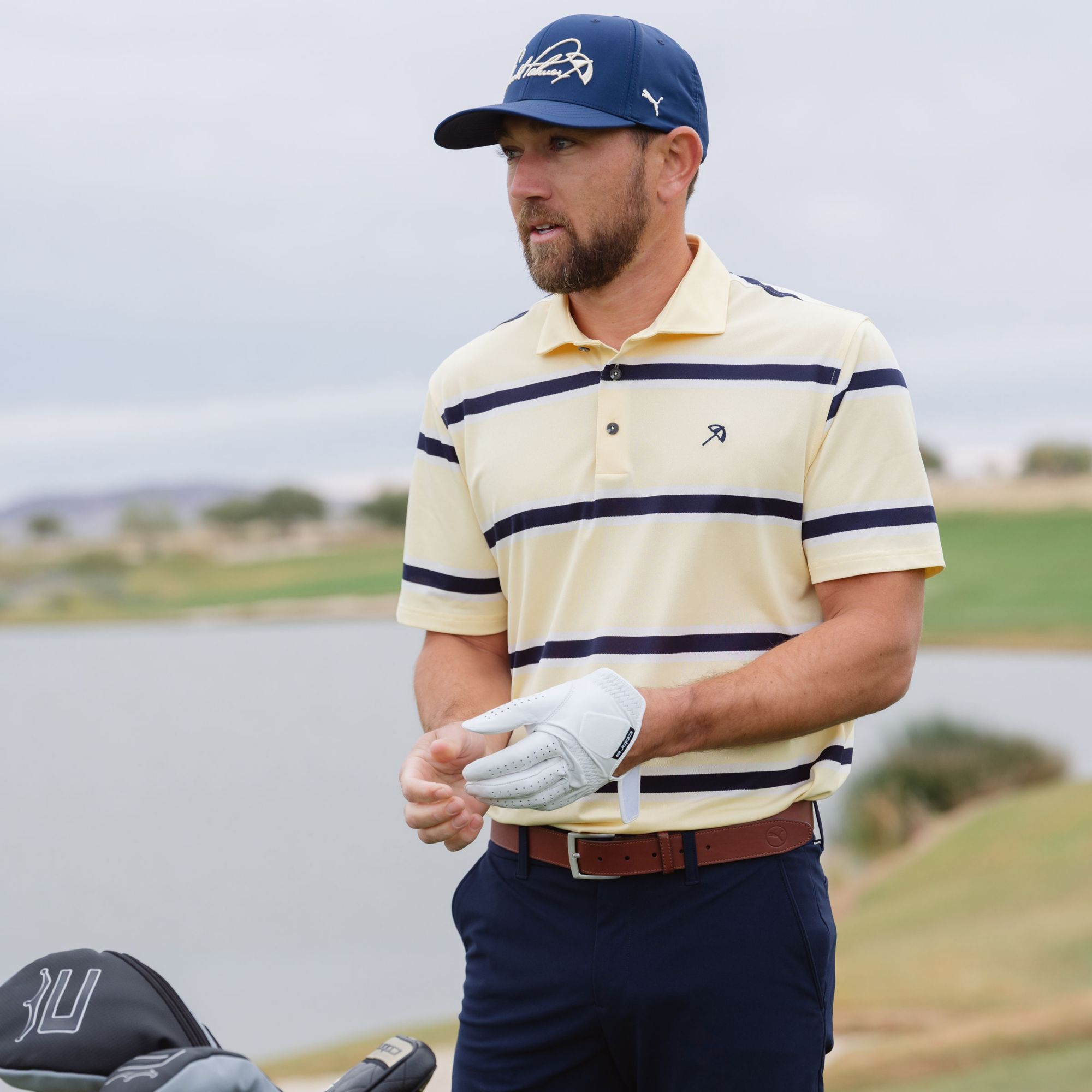 PUMA X Arnold Palmer Men's Pique Stripe Golf Polo product image