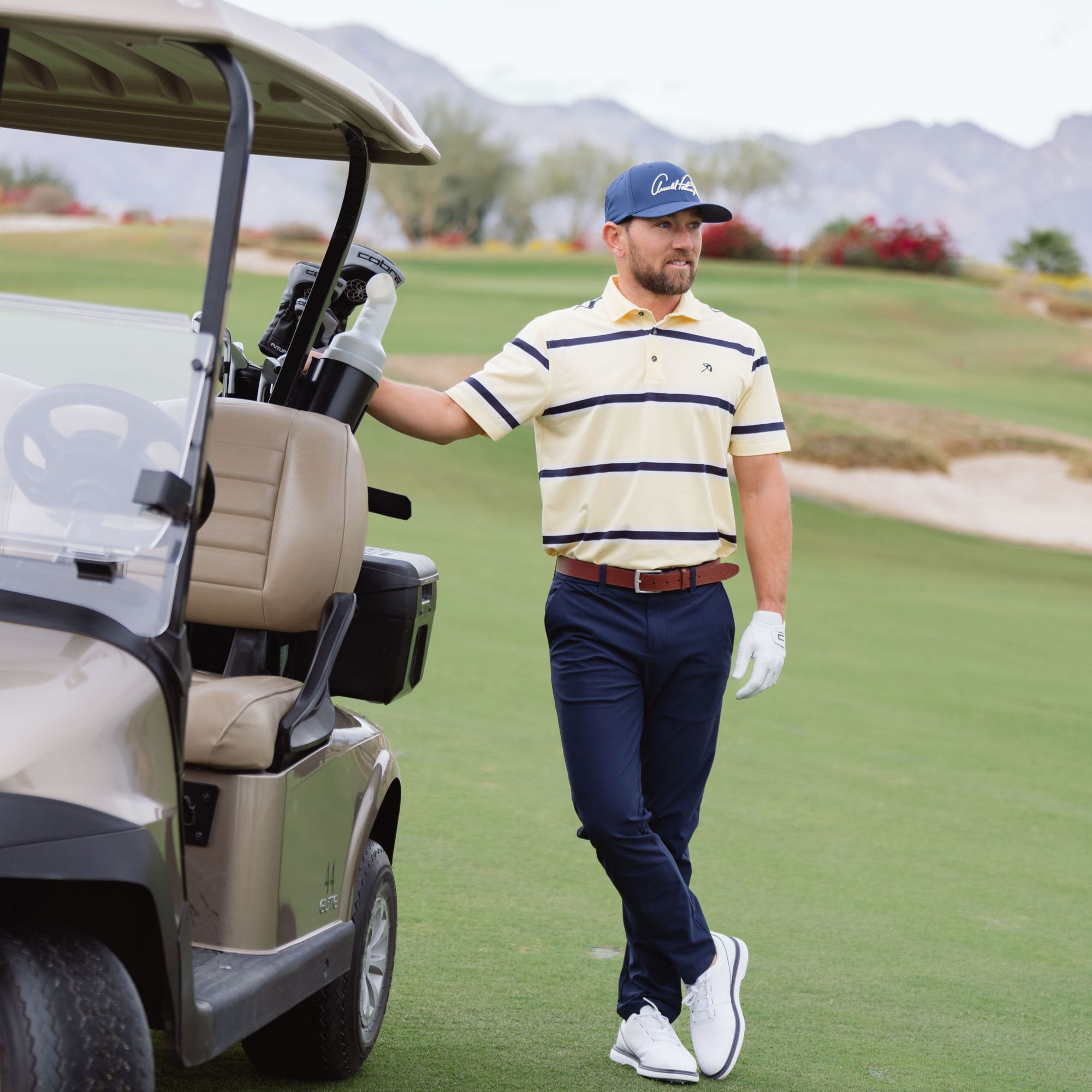 PUMA X Arnold Palmer Men's Pique Stripe Golf Polo product image