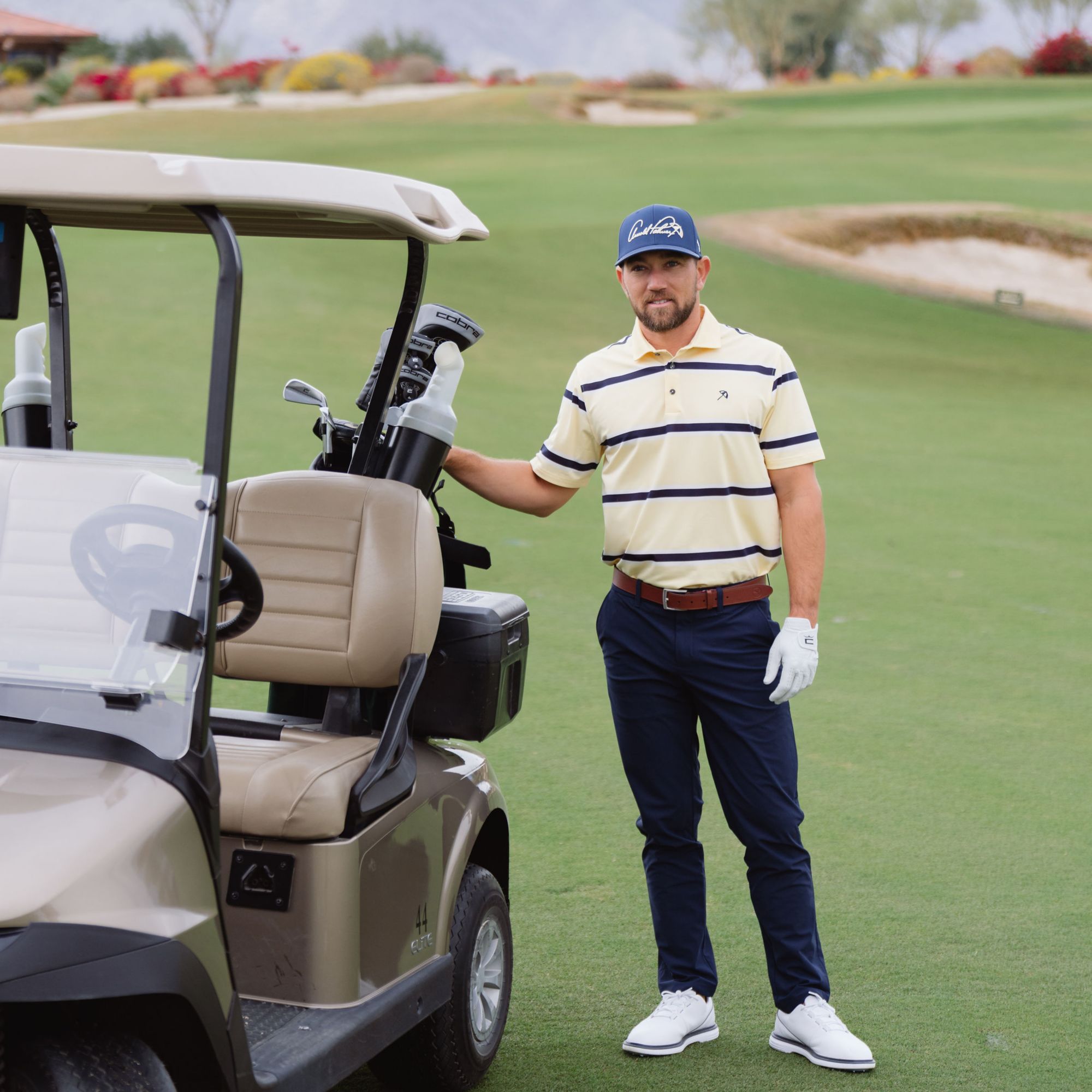 PUMA X Arnold Palmer Men's Pique Stripe Golf Polo product image