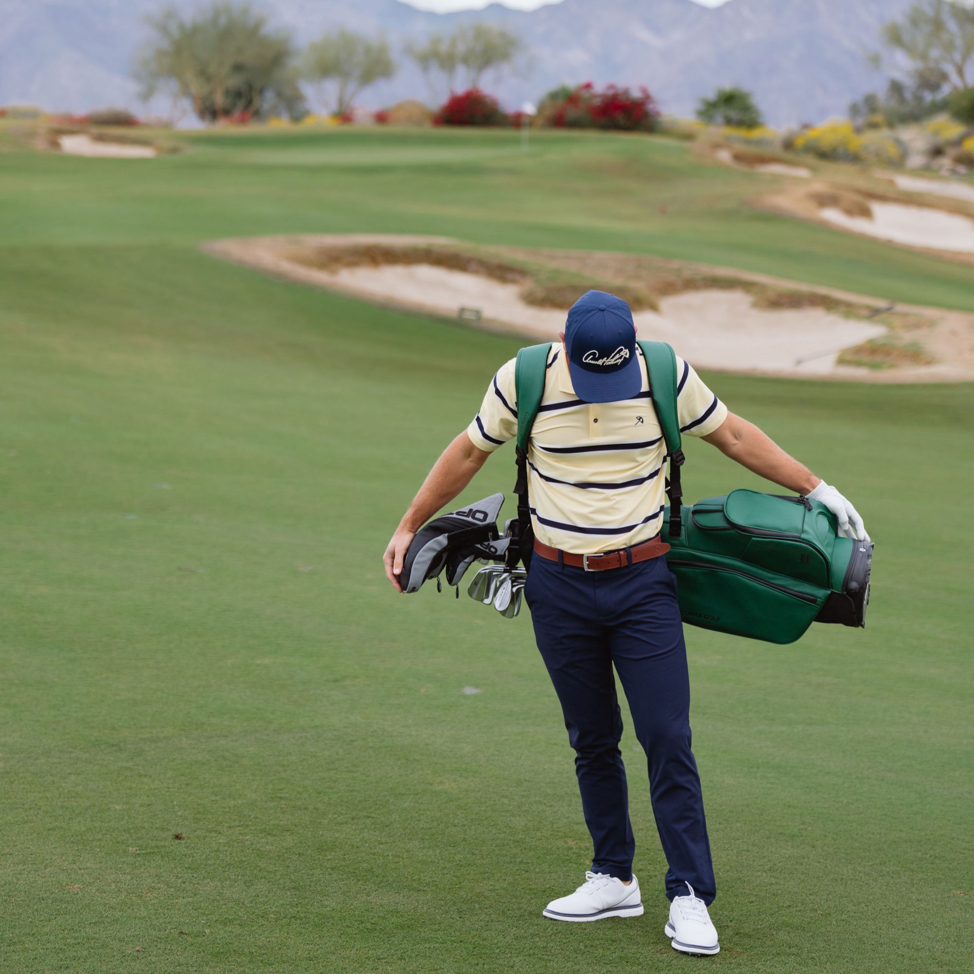 PUMA X Arnold Palmer Men's Pique Stripe Golf Polo product image