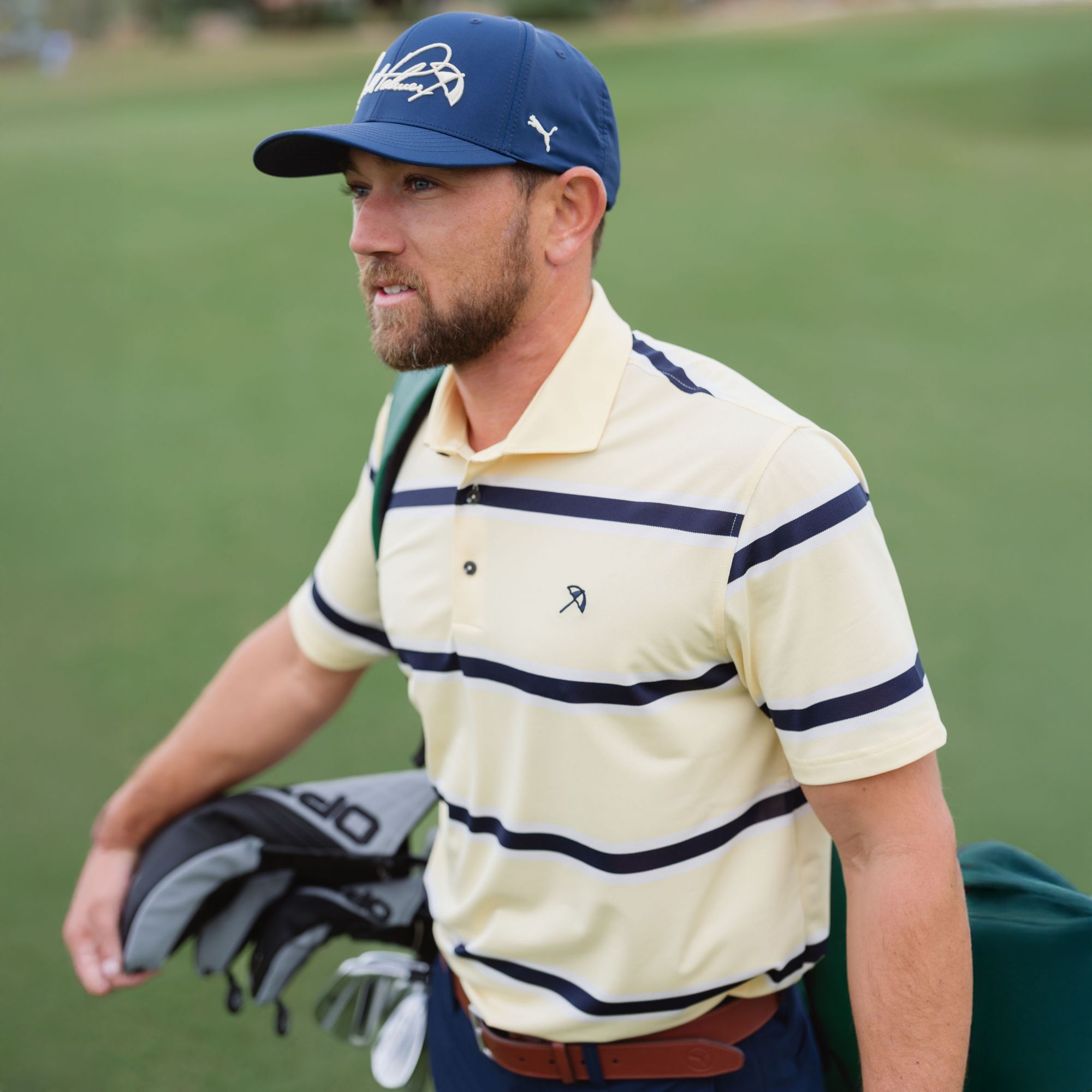 PUMA X Arnold Palmer Men's Pique Stripe Golf Polo product image