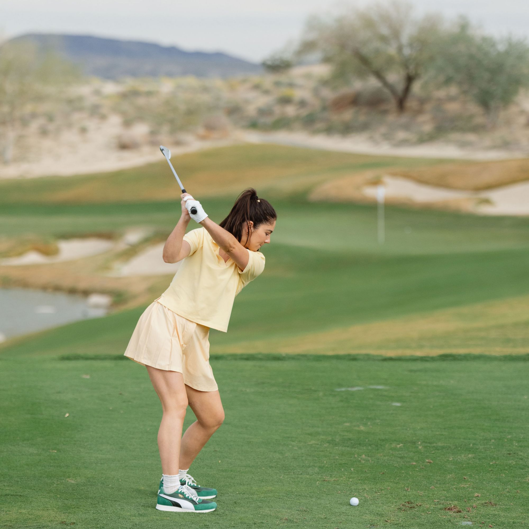 PUMA X AP Women's Modalon Short Sleeve Golf Polo product image