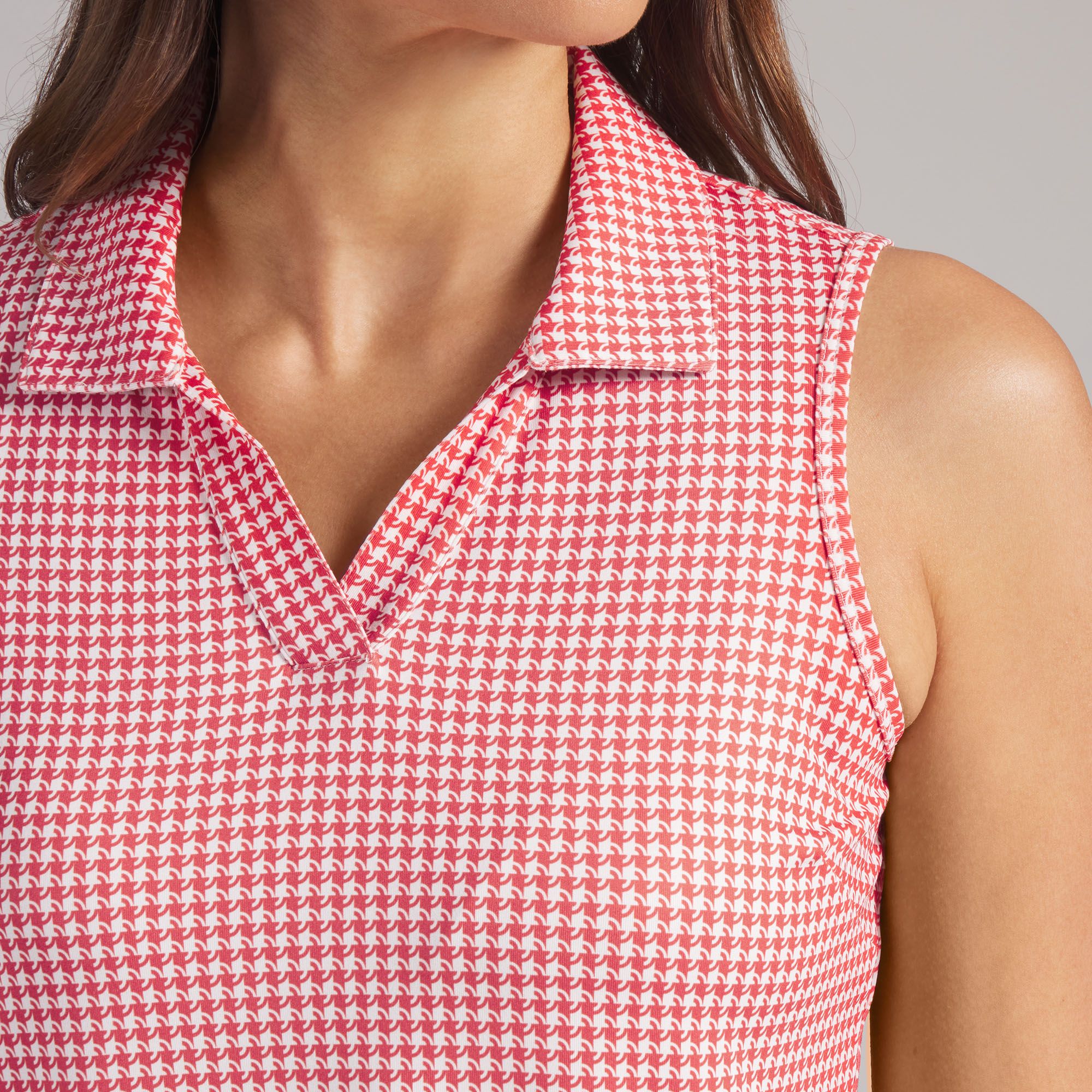 PUMA Women's CLOUDSPUN Mono Check Sleeveless Golf Polo product image