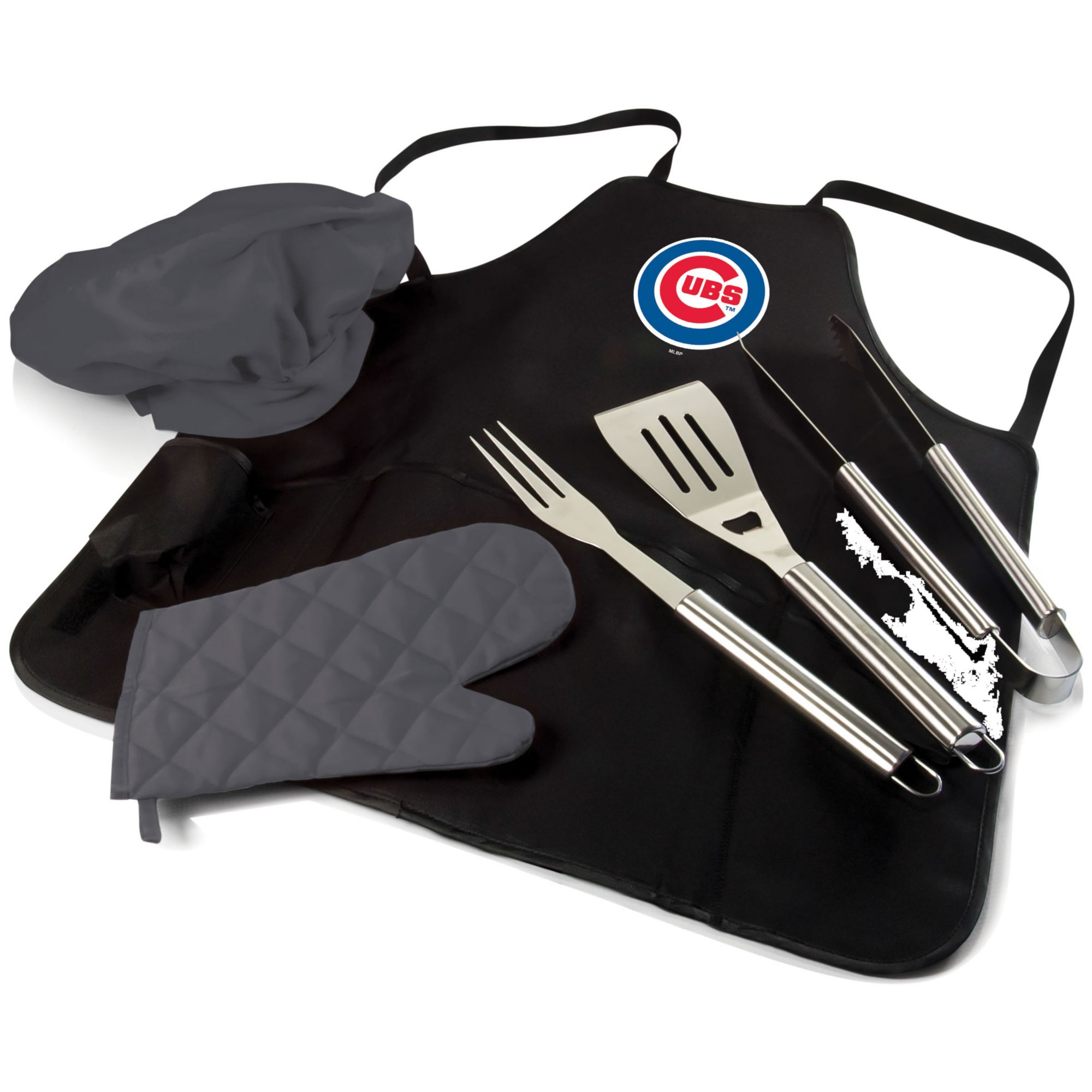 Picnic Time Chicago Cubs Apron Tote Pro Grill Set