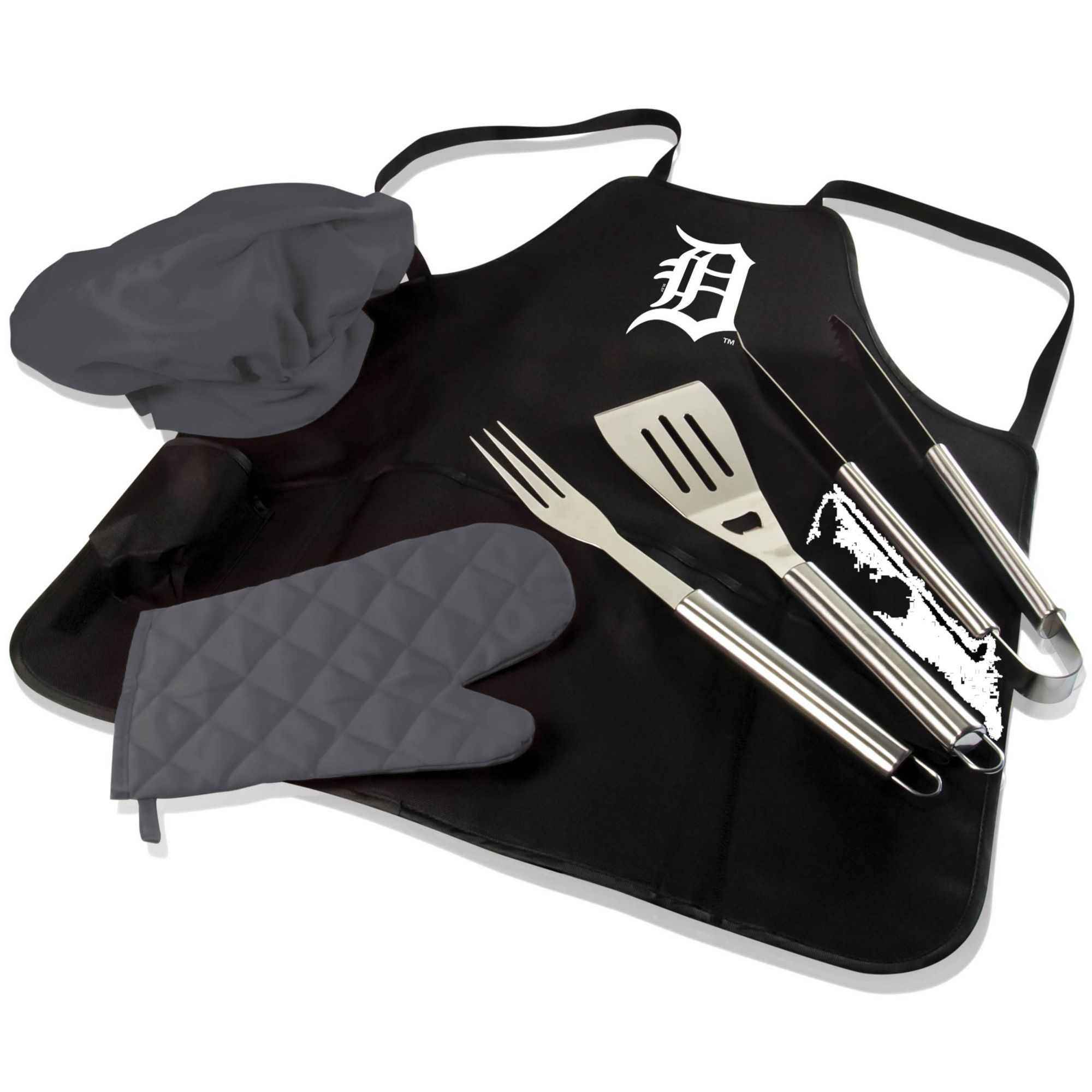 Picnic Time Detroit Tigers Apron Tote Pro Grill Set