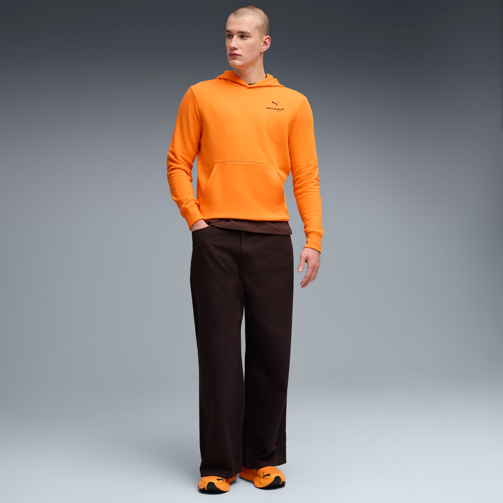 PUMA Men's F1 McLaren Orange Essential Pullover Hoodie product image