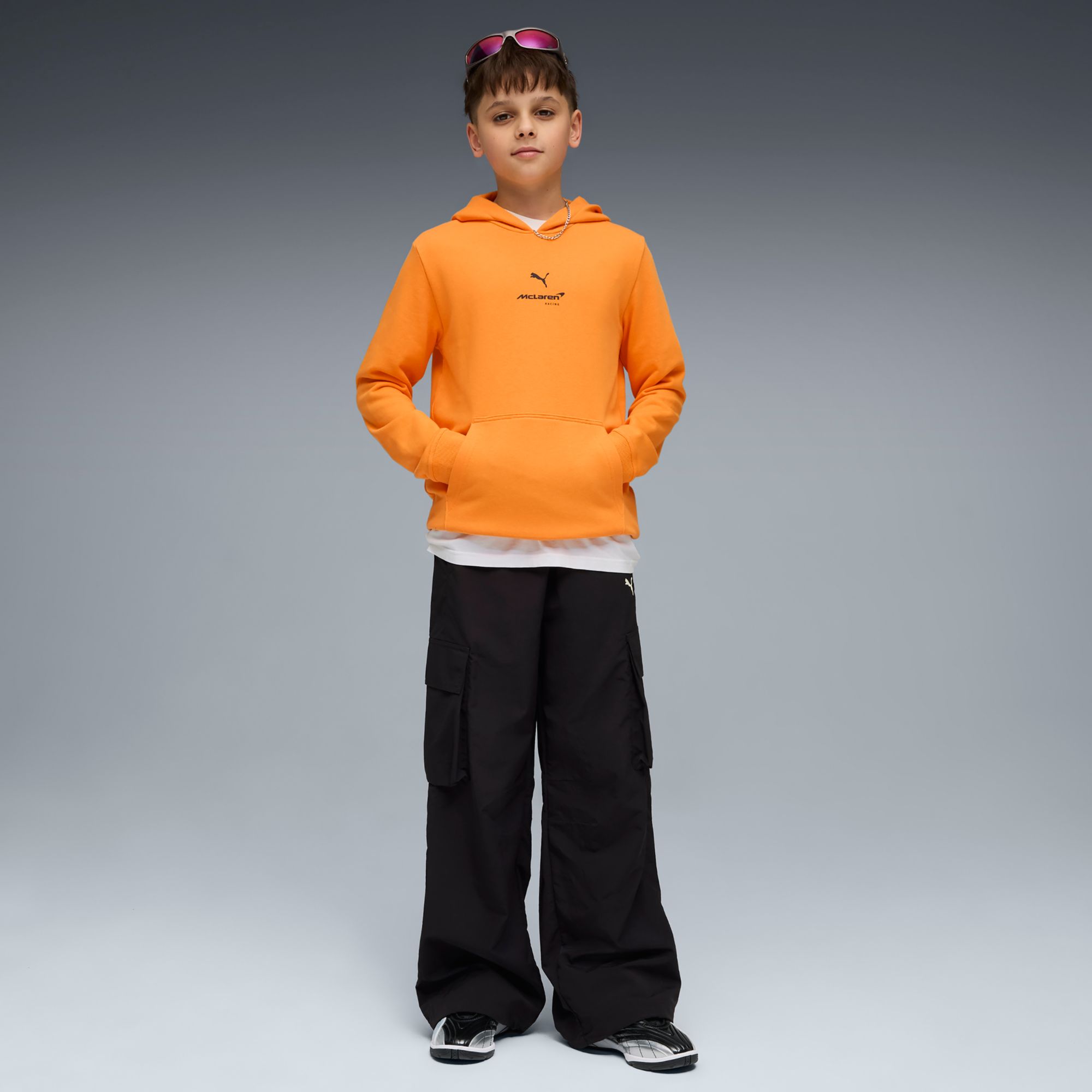 PUMA Youth F1 McLaren Orange Essential Pullover Hoodie product image