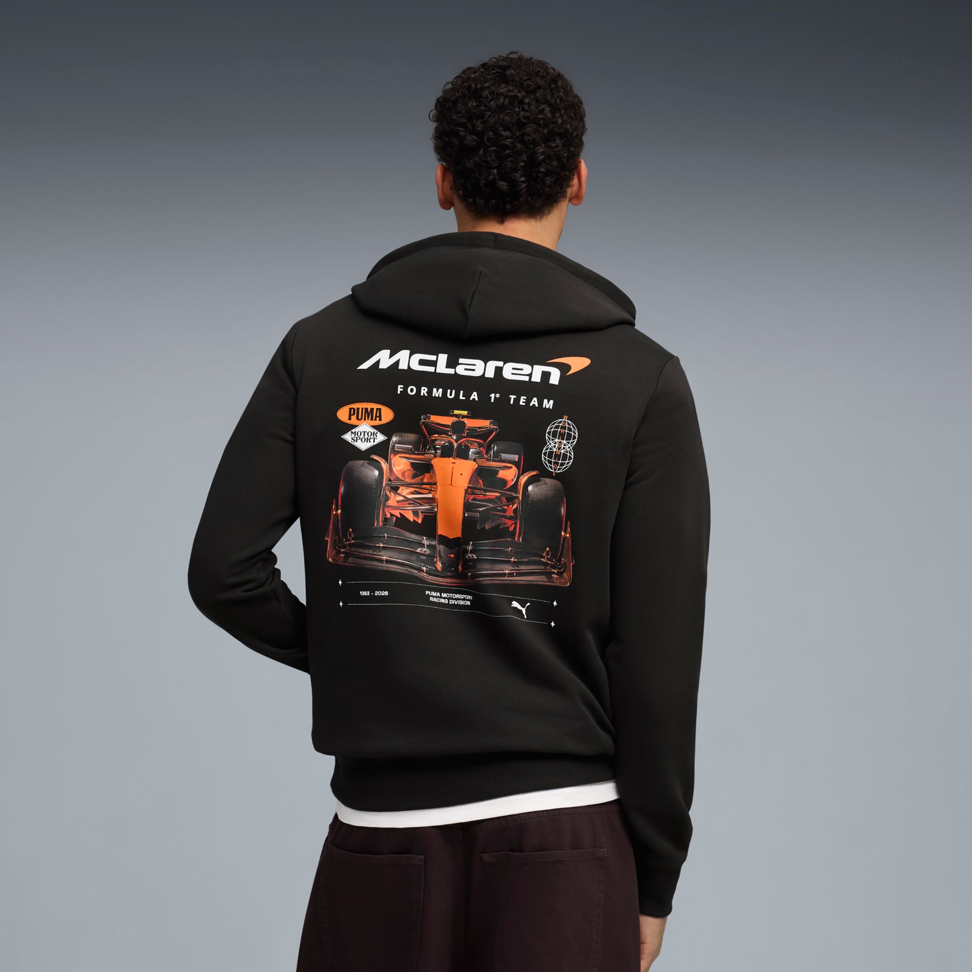 PUMA Men's F1 McLaren Black Graphic Pullover Hoodie product image