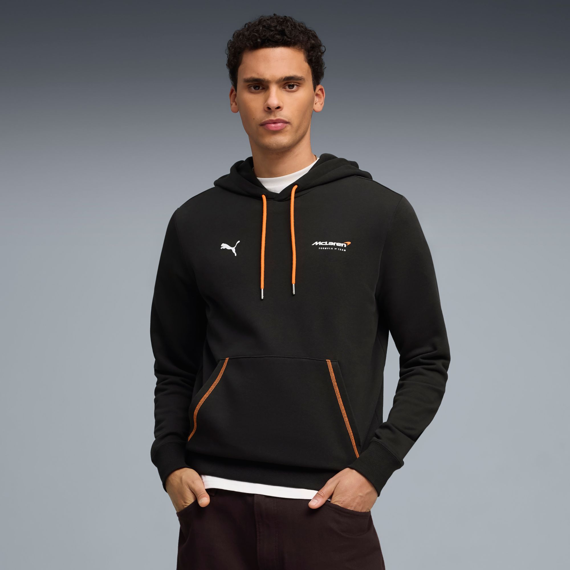 PUMA Men's F1 McLaren Black Graphic Pullover Hoodie product image