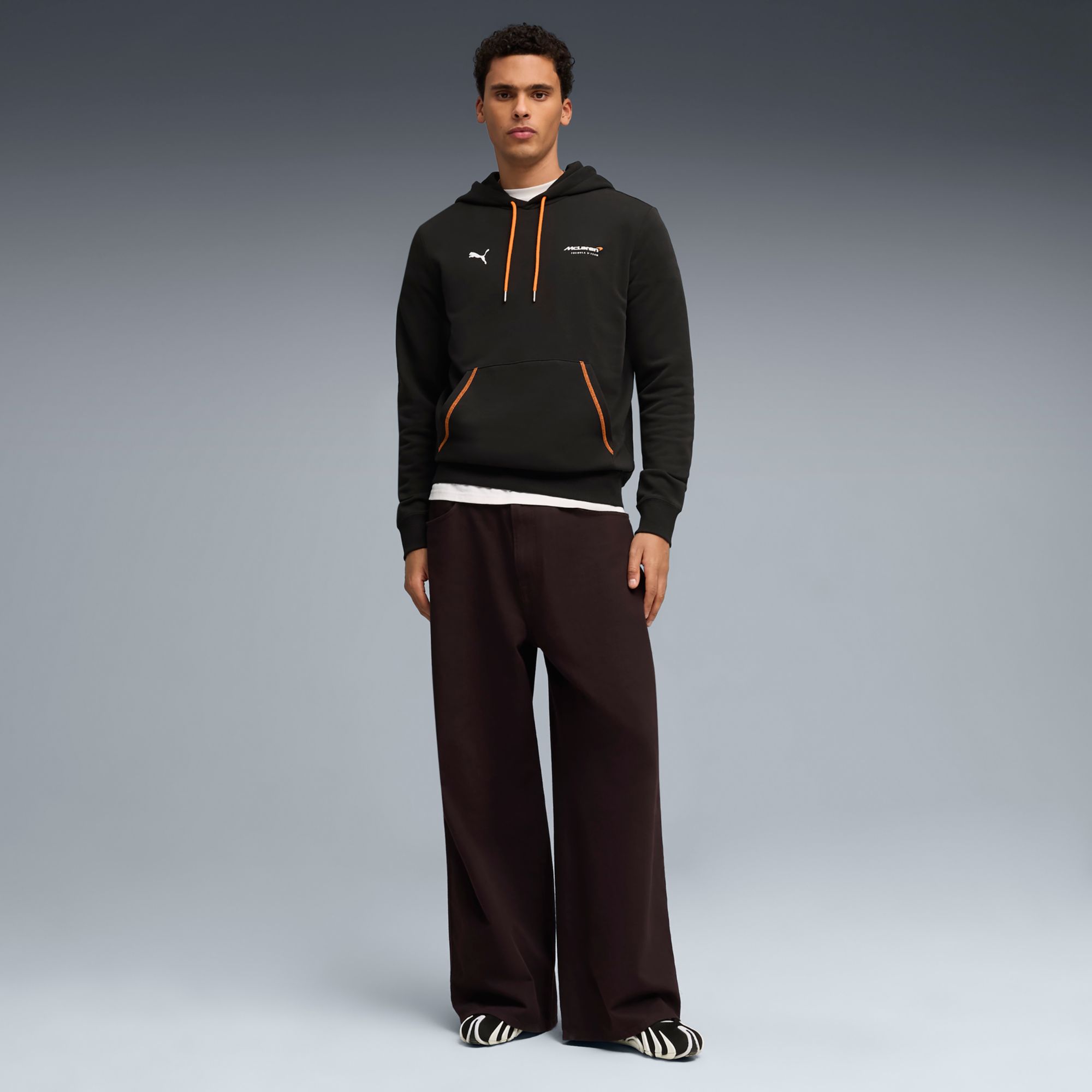 PUMA Men's F1 McLaren Black Graphic Pullover Hoodie product image