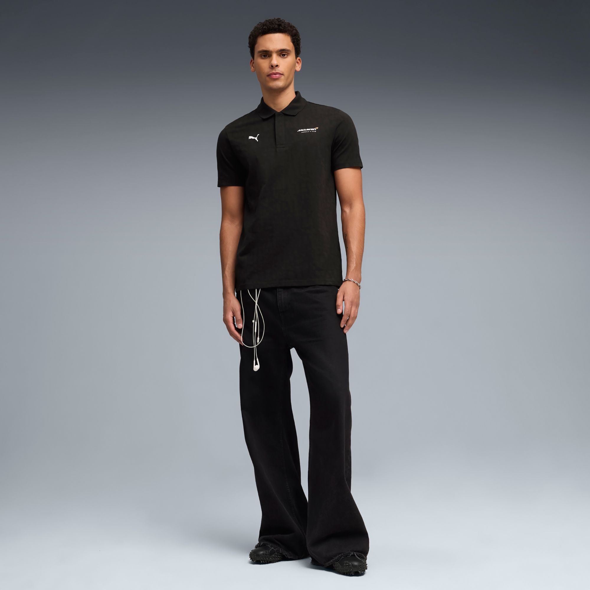 PUMA Men's F1 McLaren Black Jacquard Polo product image