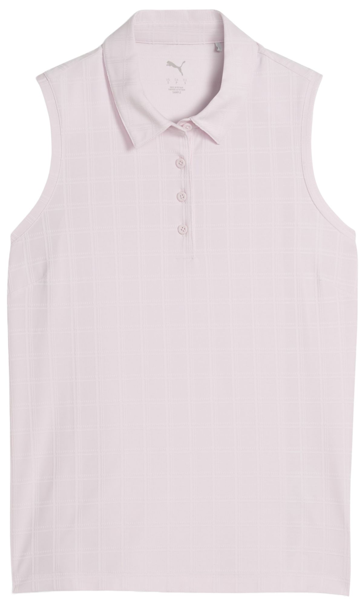 PUMA Women's Plaid Knit Sleeveless Golf Polo product image