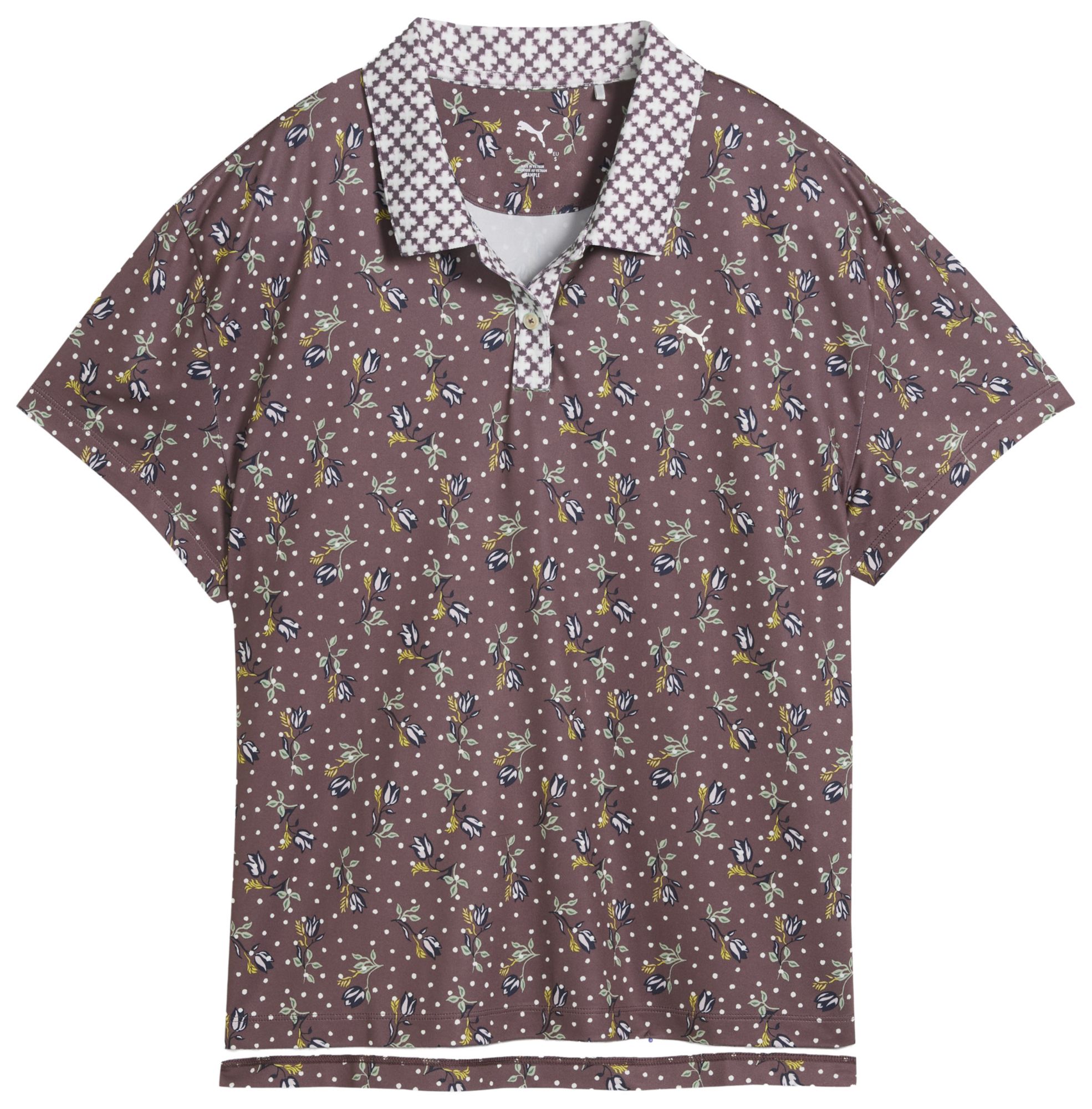 PUMA Women's CLOUDSPUN Ezra Printed Short Sleeve Golf Polo product image