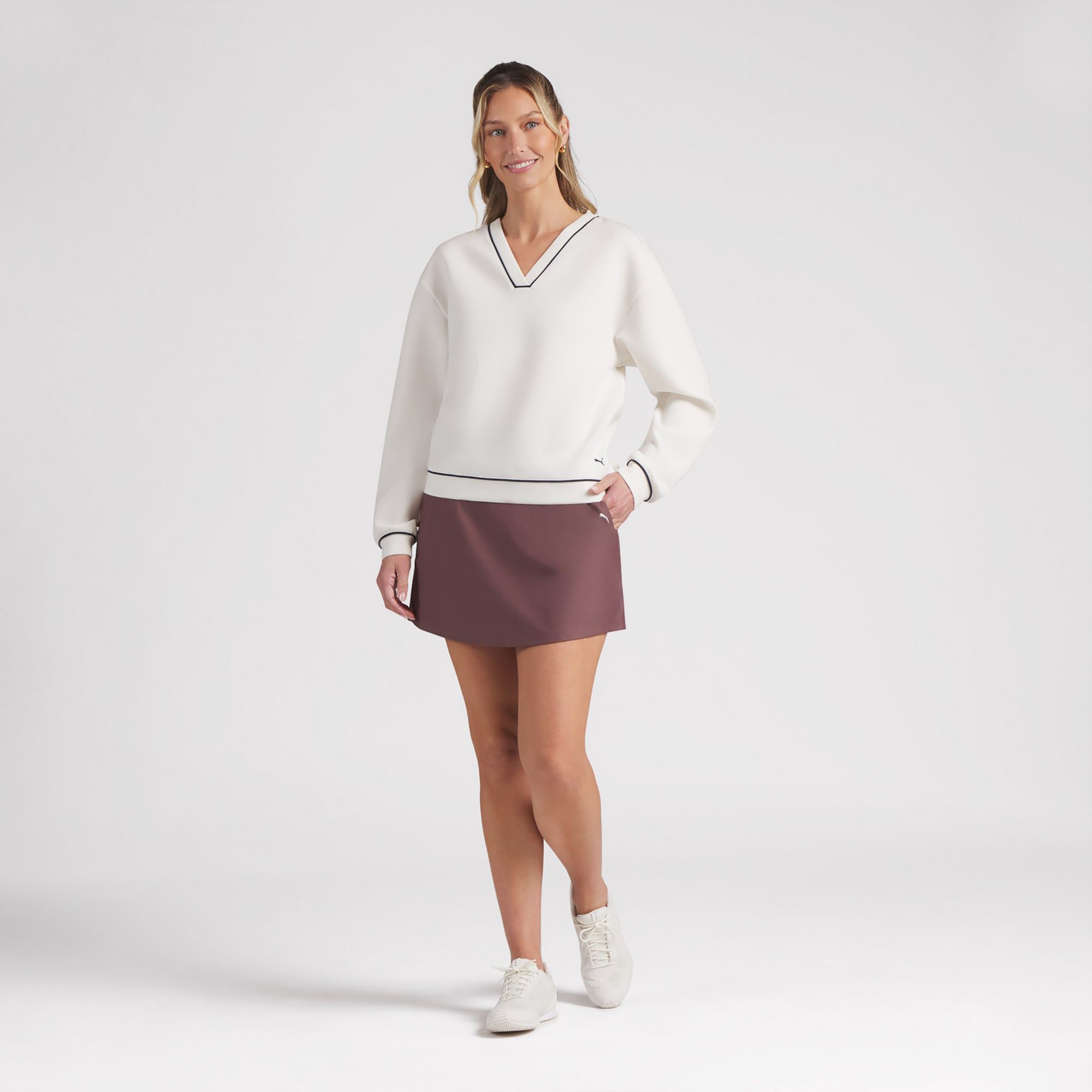 PUMA Women's CLOUDSPUN Fleece V-Neck Golf Sweater product image