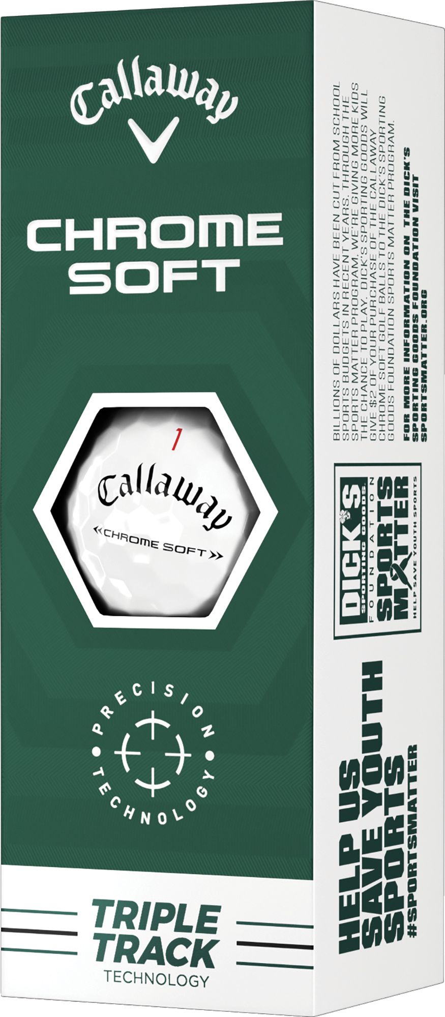 Callaway 2022 Chrome Soft Triple Track Sports Matter Golf Balls product image