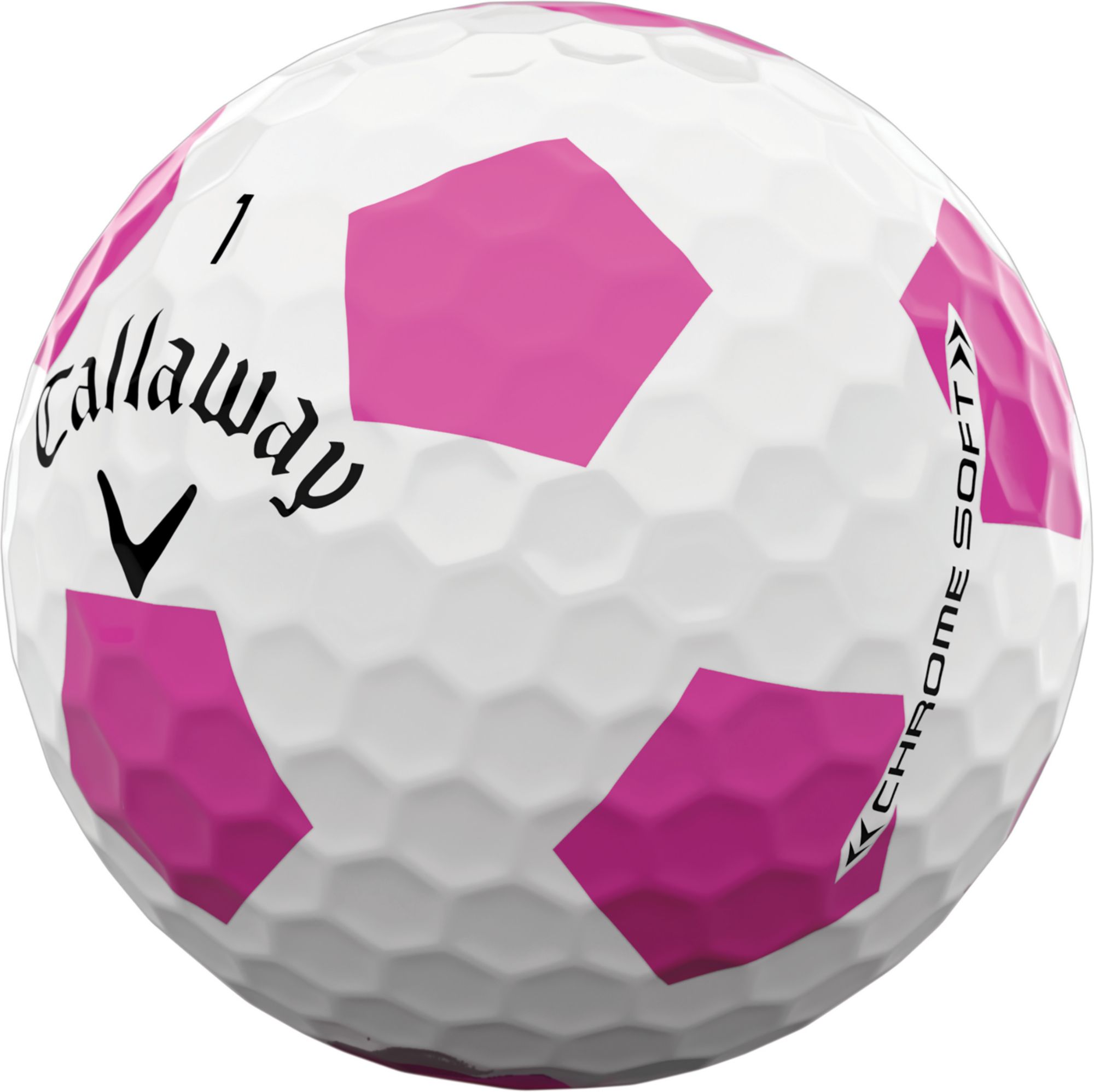 Callaway 2022 Chrome Soft Truvis Pink/White Single Golf Ball product image