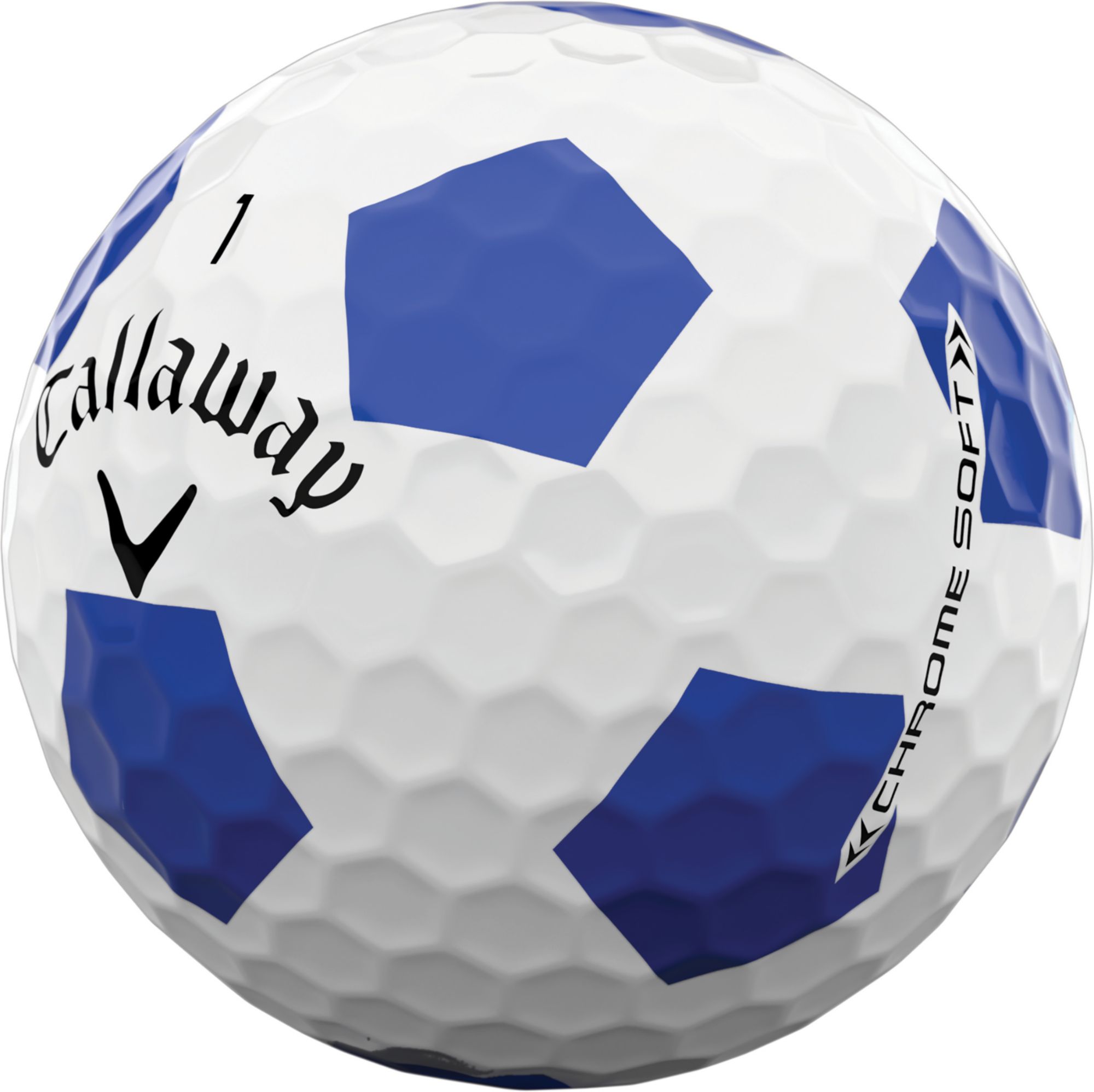 Callaway 2022 Chrome Soft Truvis Blue/White Single Golf Ball product image