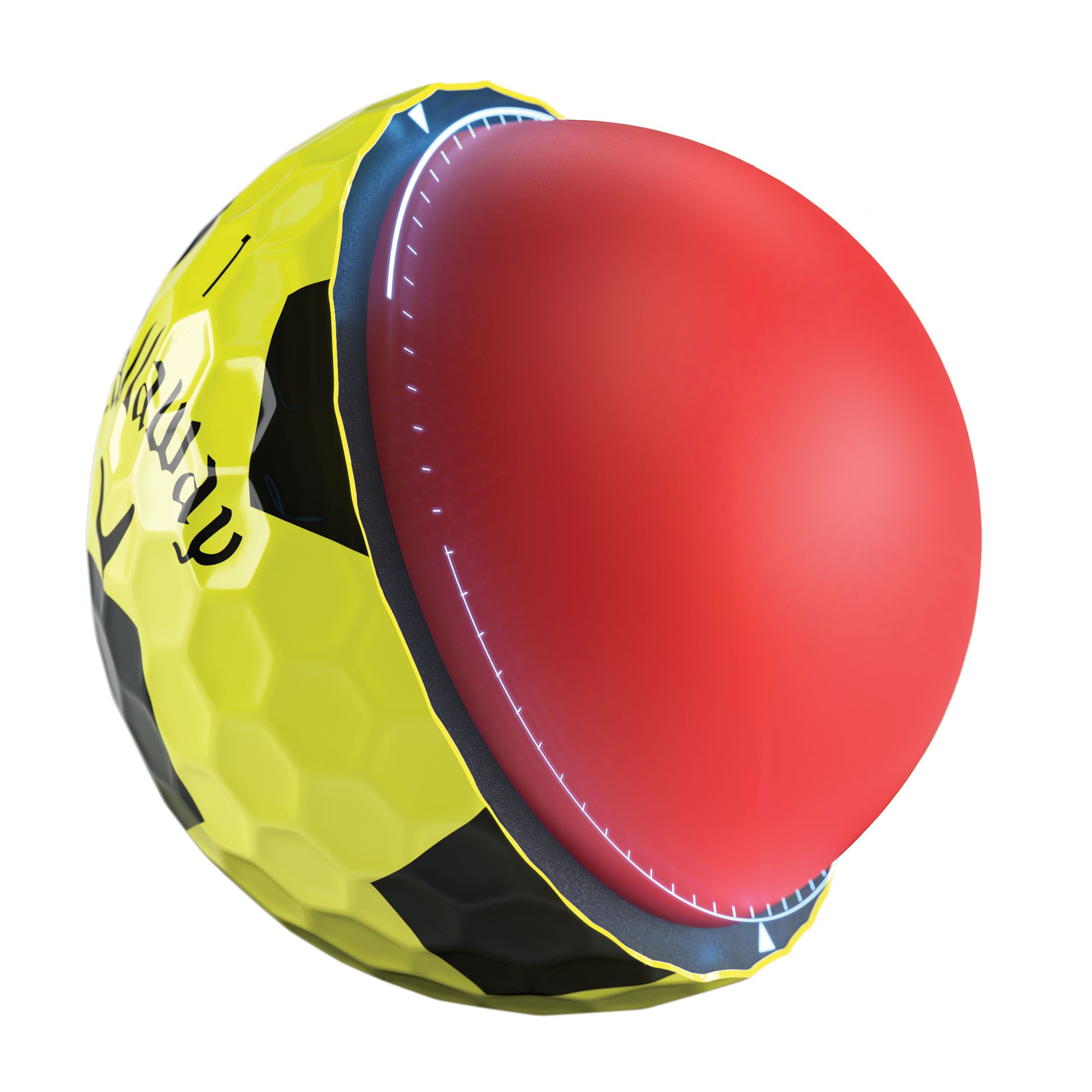 Callaway 2022 Chrome Soft Truvis Yellow/Black Single Golf Ball product image