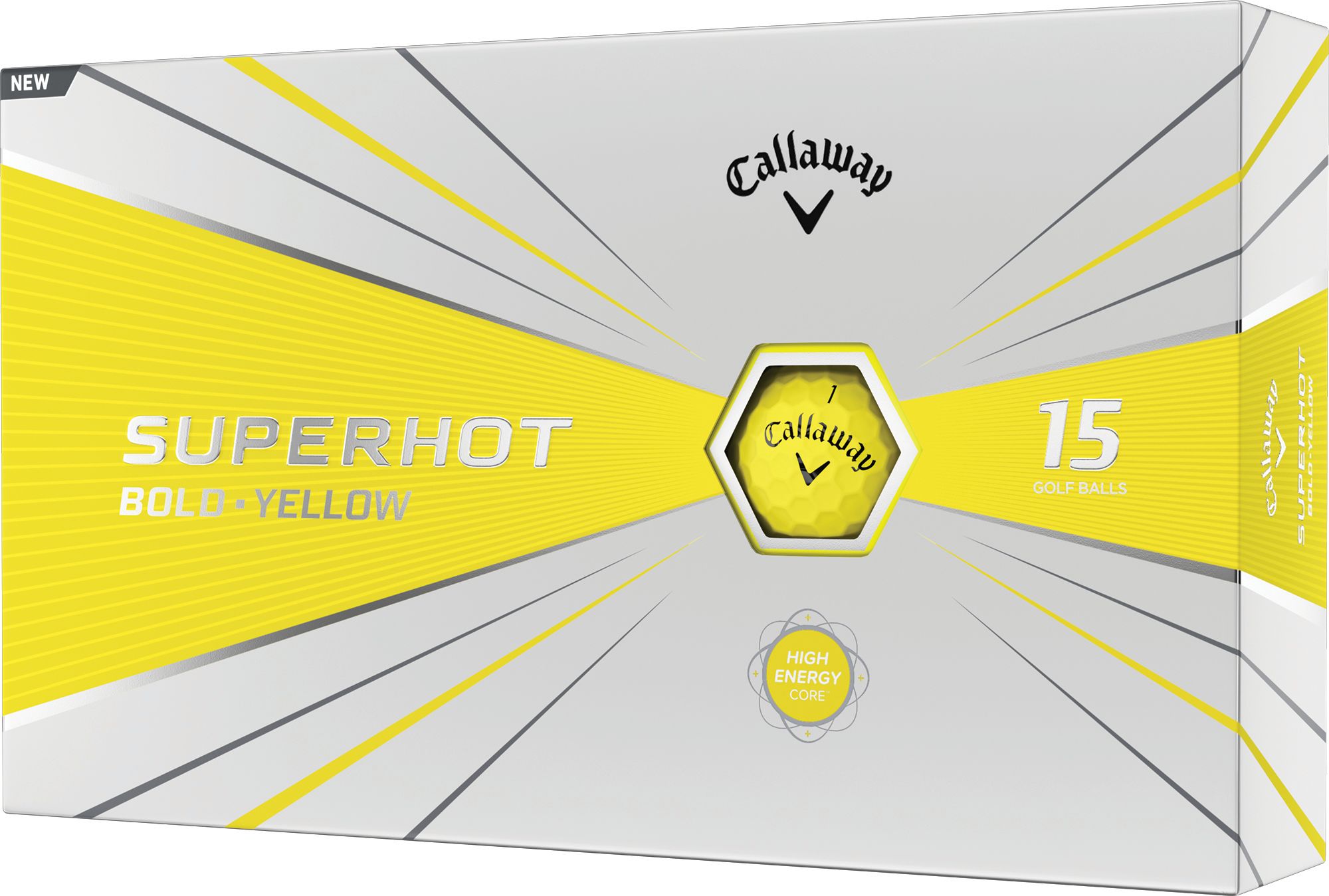 Callaway 2020 Superhot BOLD Yellow Personalized Golf Balls – 15 Pack product image