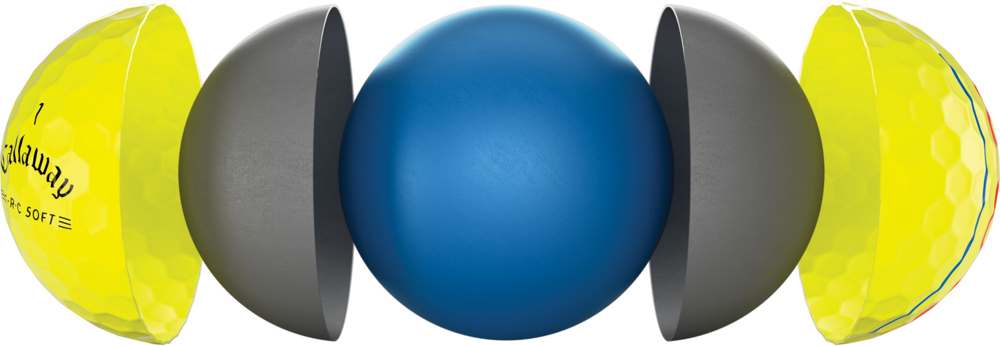 Callaway 2021 ERC Soft Triple Track Yellow Personalized Golf Balls product image