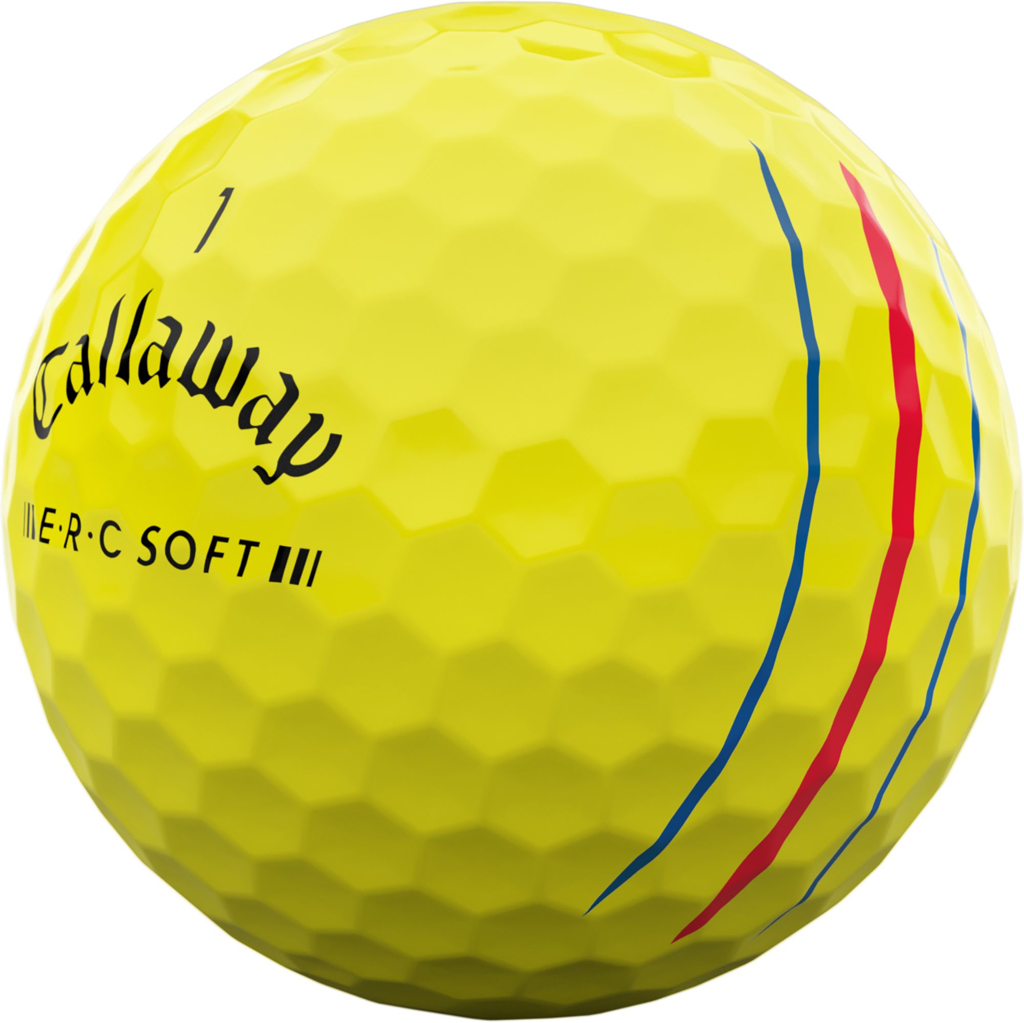 Callaway 2023 ERC Soft Triple Track Yellow Personalized Golf Balls product image