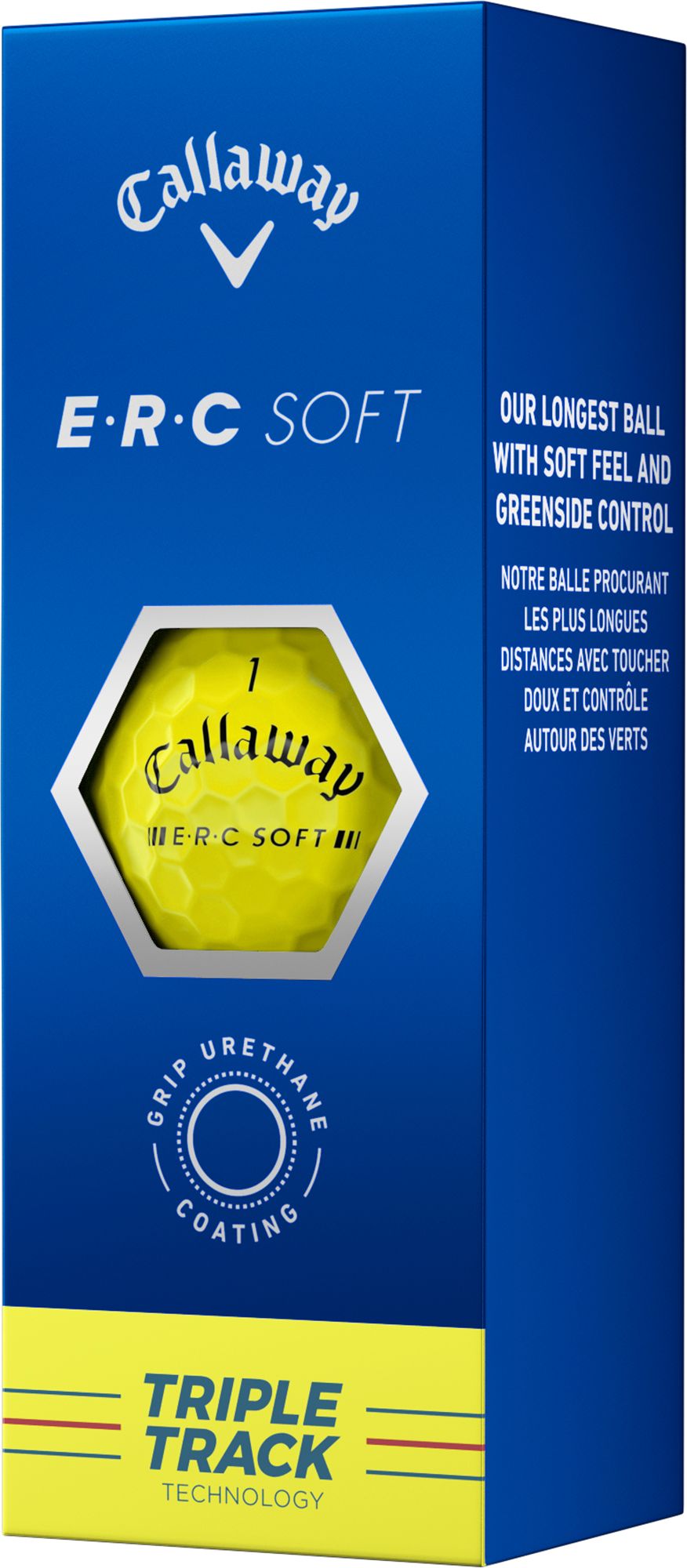 Callaway 2023 ERC Soft Triple Track Yellow Personalized Golf Balls product image