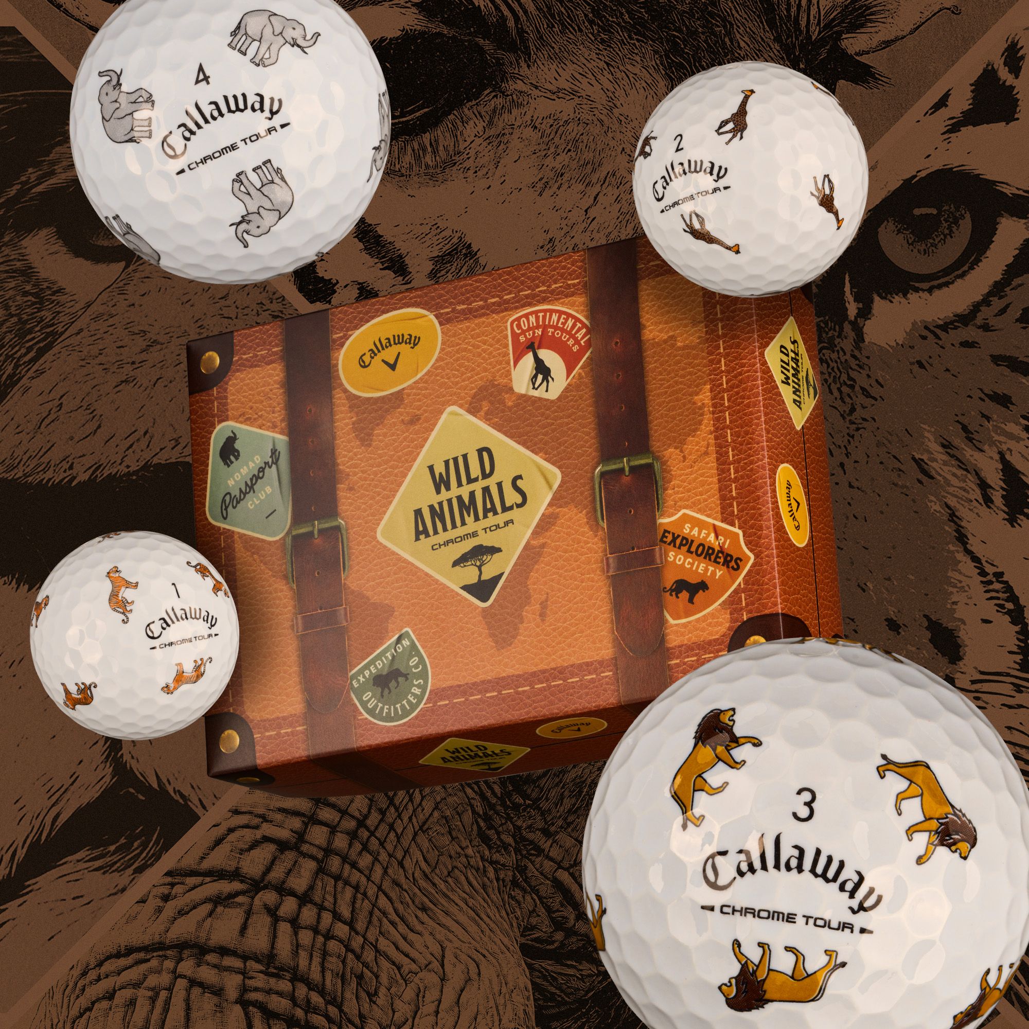 Callaway 2026 Chrome Tour Wild Animals Golf Balls product image