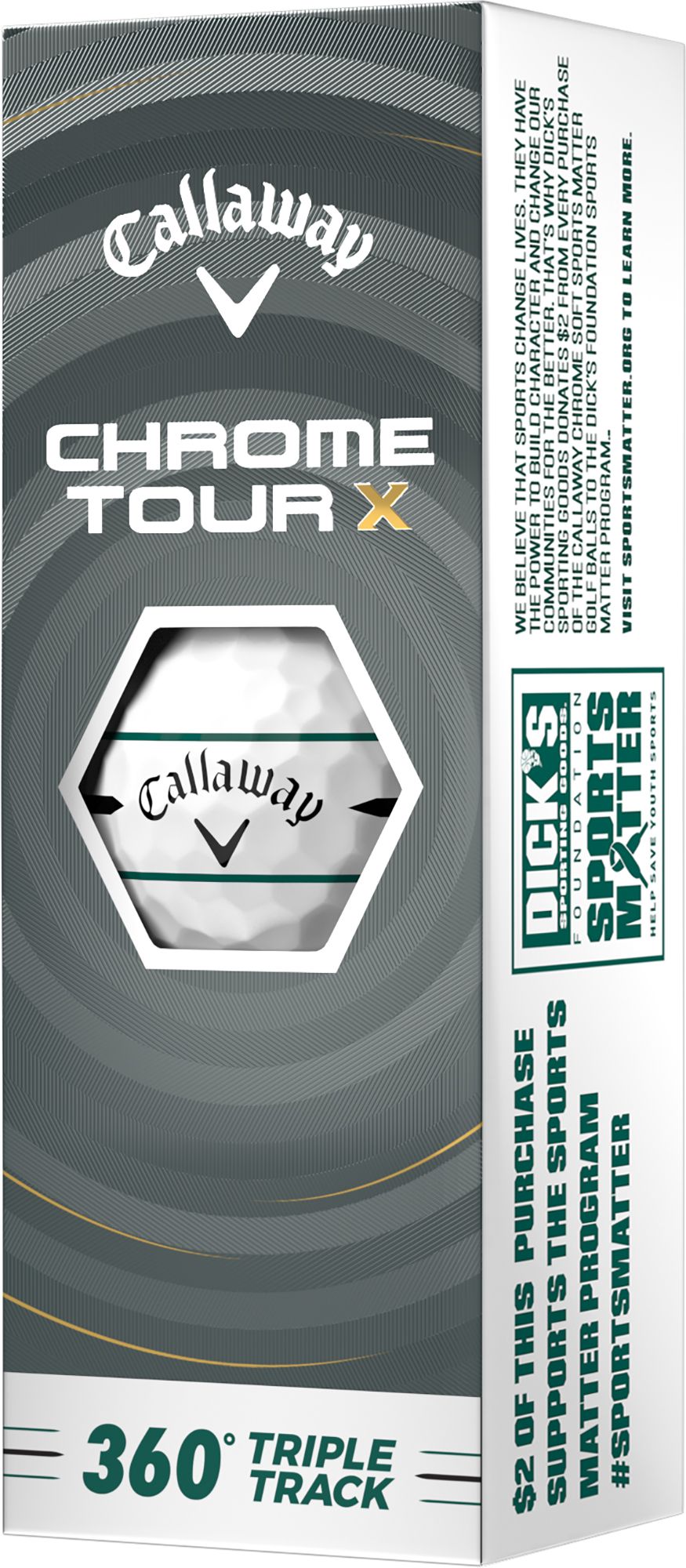 Callaway 2026 Chrome Tour X 360 Triple Track Sports Matter Golf Balls product image
