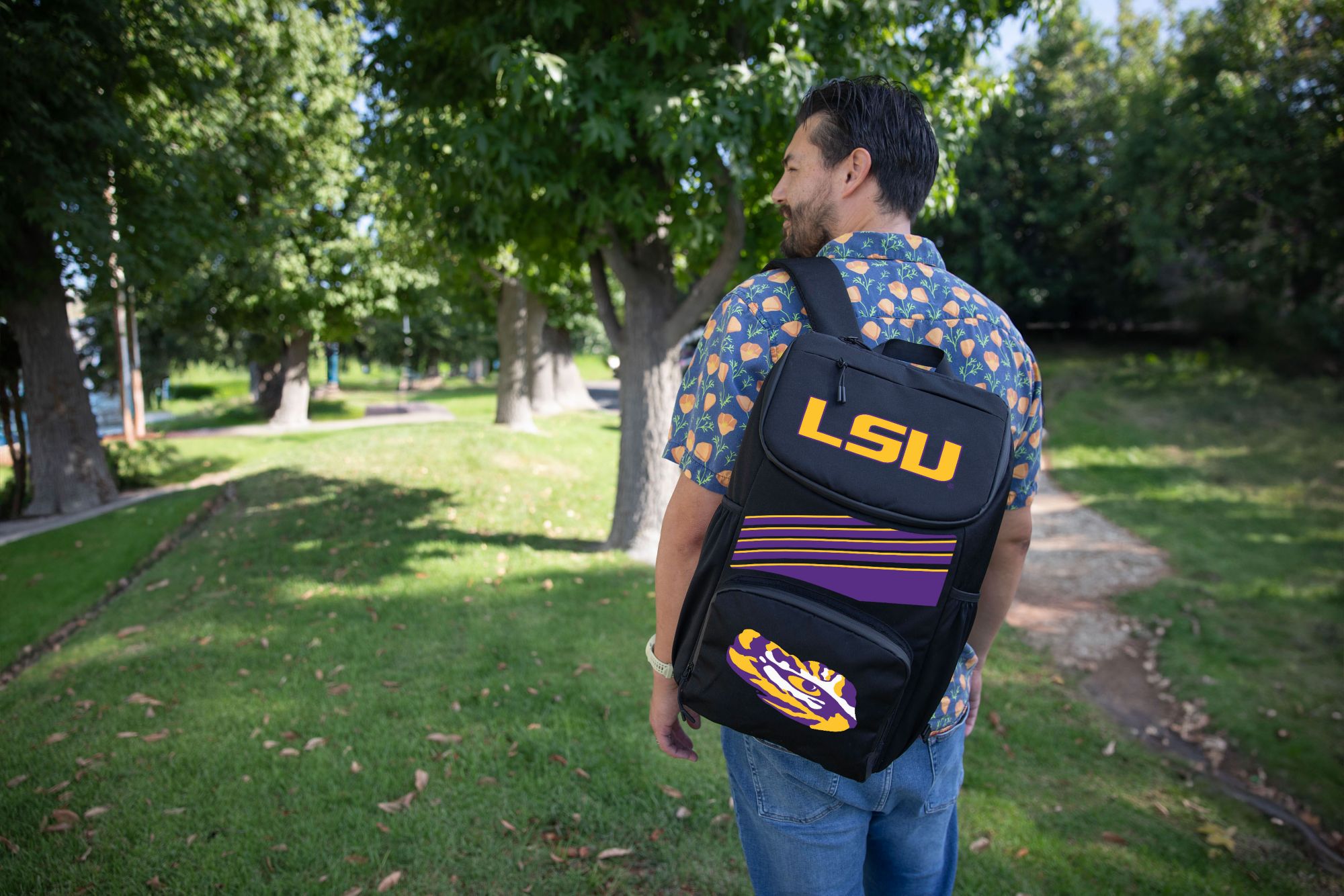 Picnic Time LSU Tigers Large Backpack Cooler product image