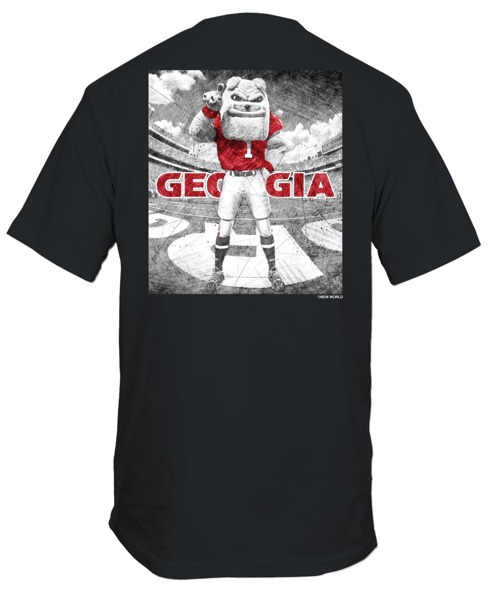 New World Graphics Men's Georgia Bulldogs Black Mascot T-Shirt product image