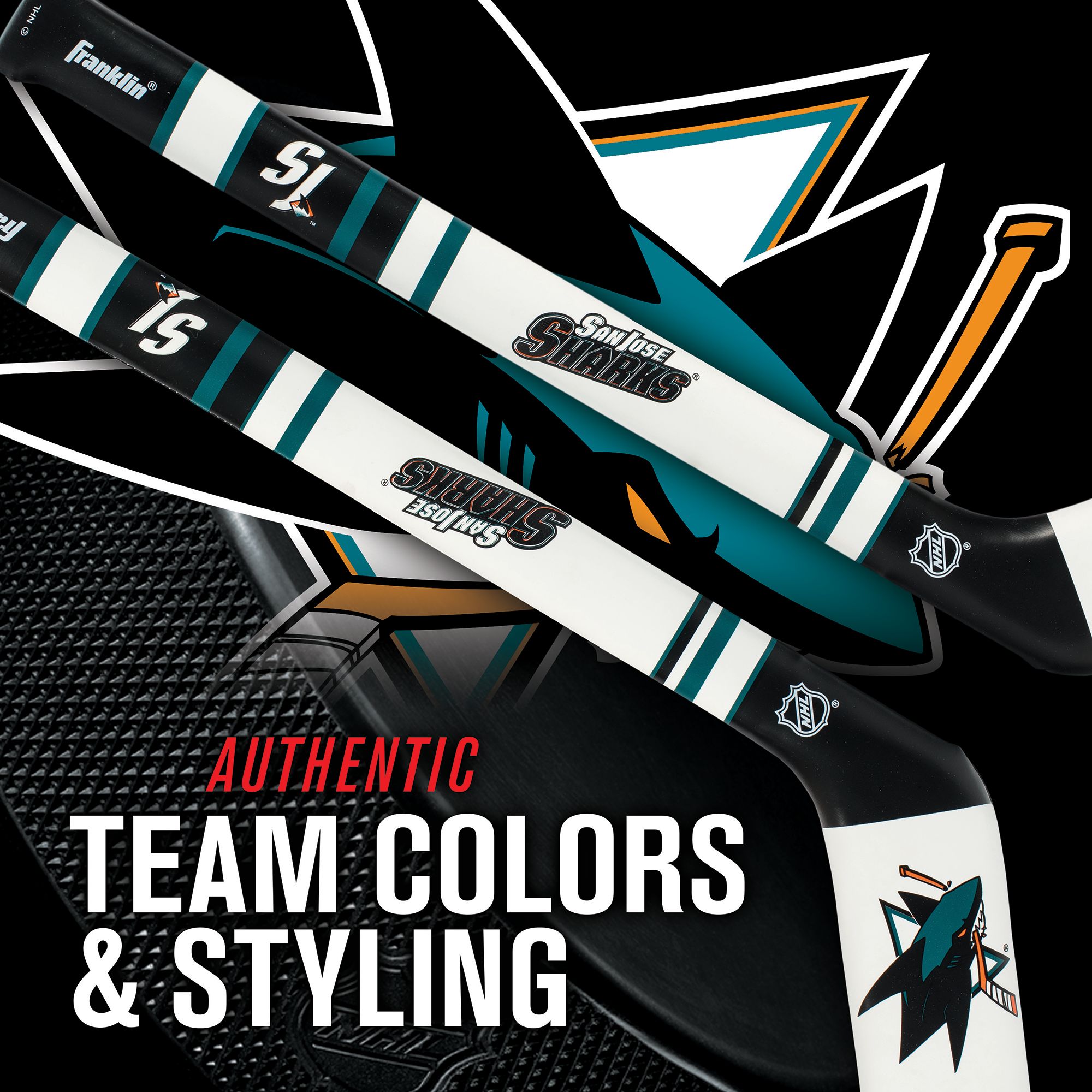Franklin San Jose Sharks Mini Hockey Stick & Ball Set product image