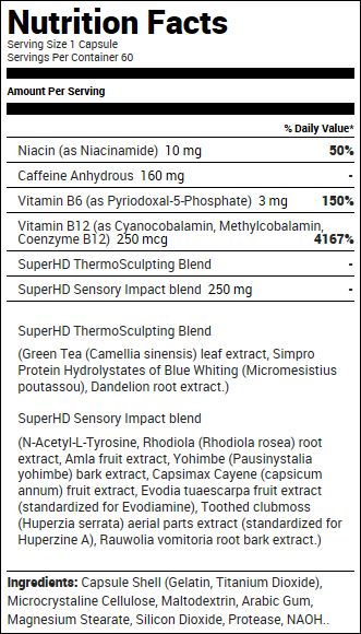 Cellucor SuperHD Weight Loss Capsules product image