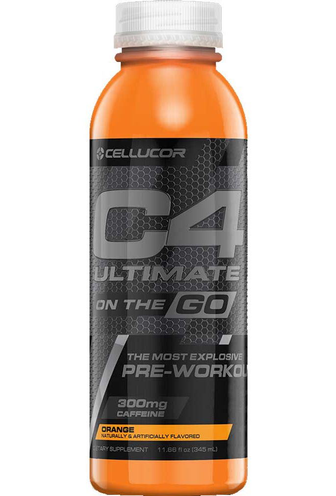 Cellucor C4 Ultimate On The Go Pre Workout Drink Orange 12 Pack