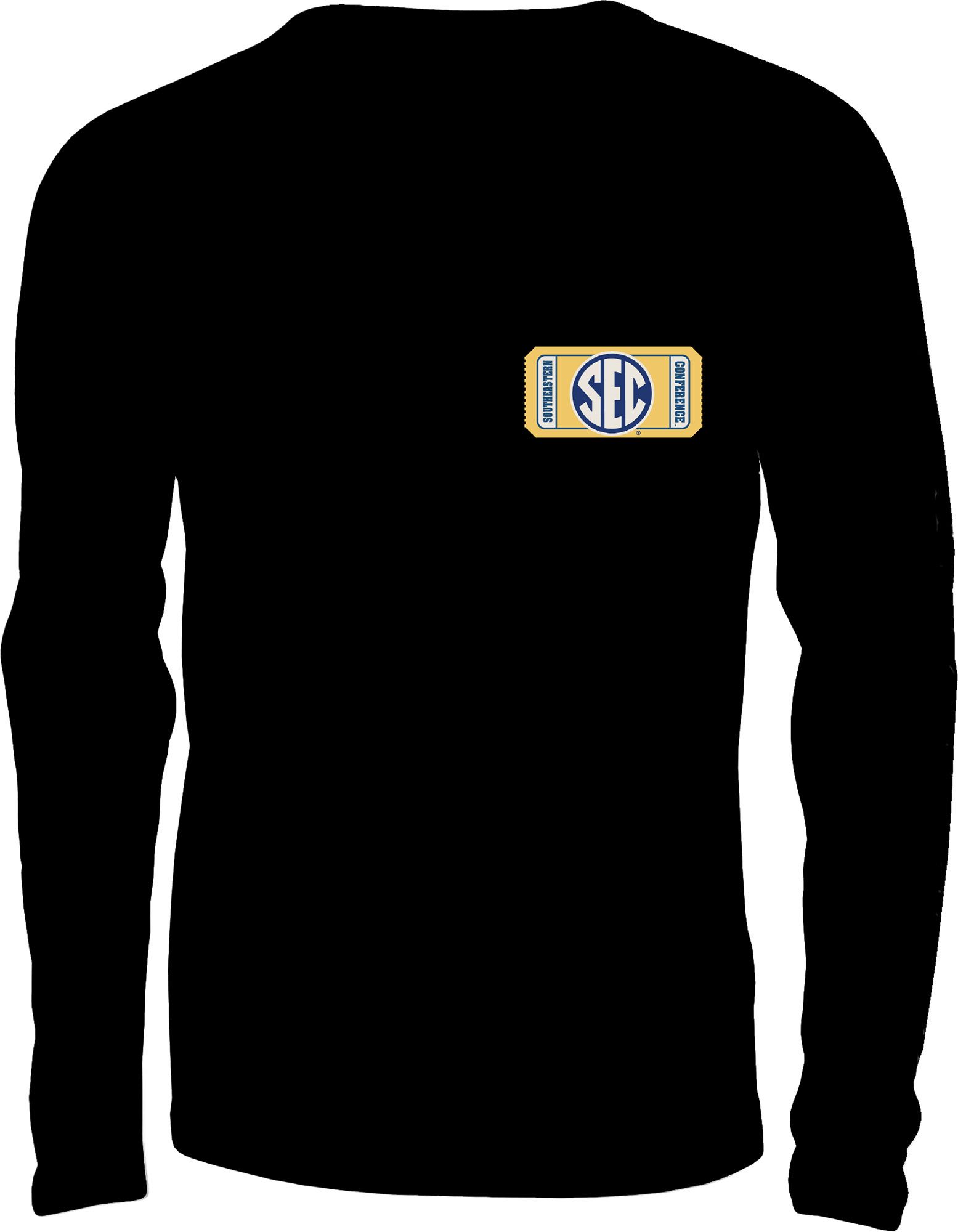 New World Graphics Men's Black SEC Tickets Long Sleeve T-Shirt product image