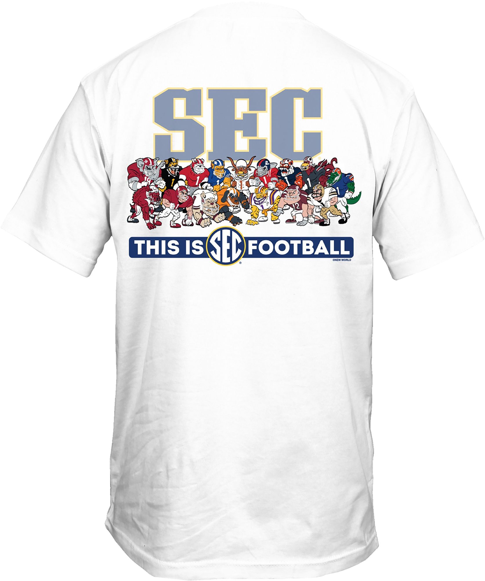 New World Graphics Youth White SEC Football Mascot Illustrations T-Shirt product image
