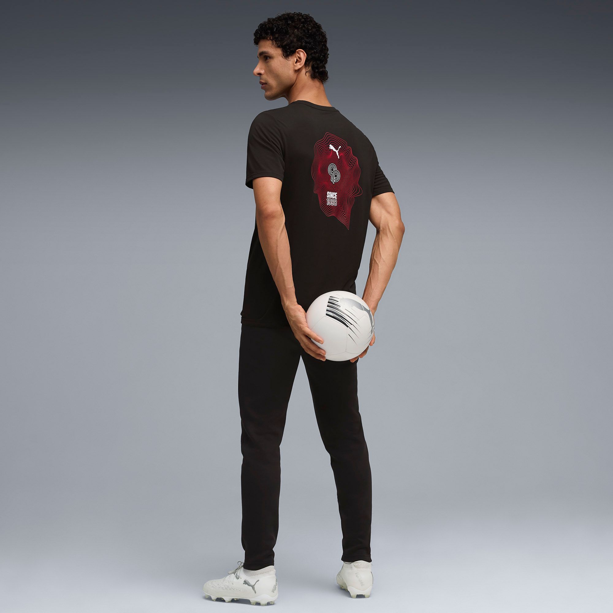 PUMA Men's CP Player Program Black Graphic Short Sleeve T-Shirt product image