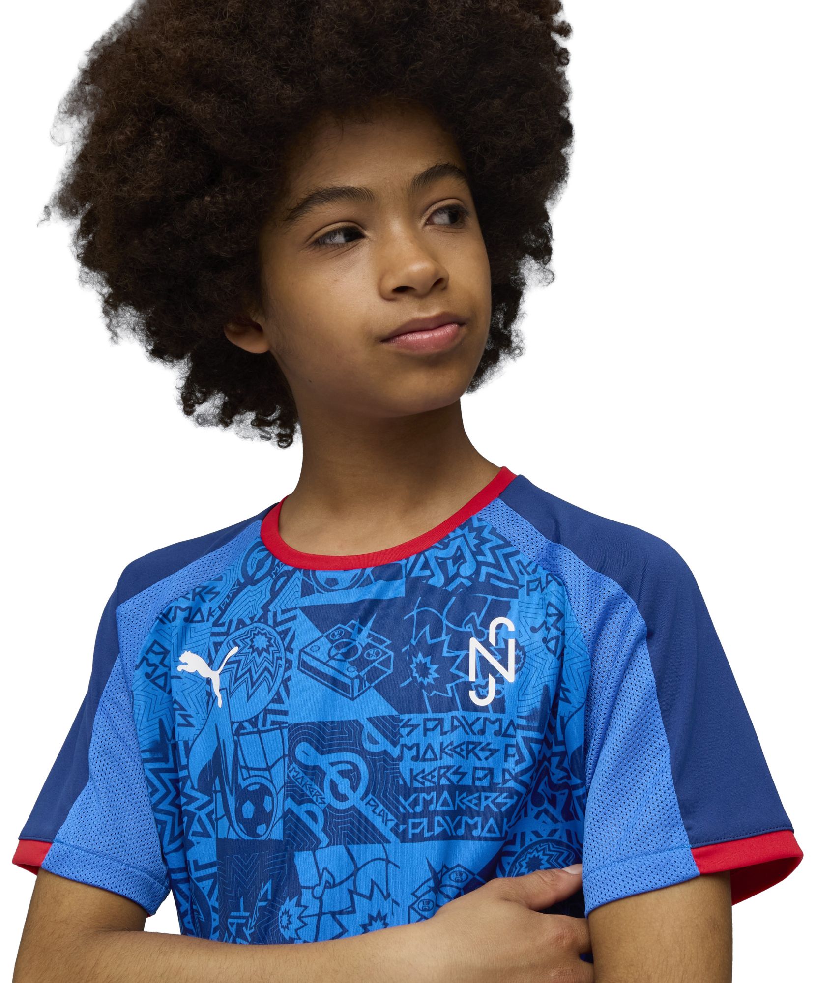 PUMA Youth Neymar Jr. Blue Graphic Jersey product image