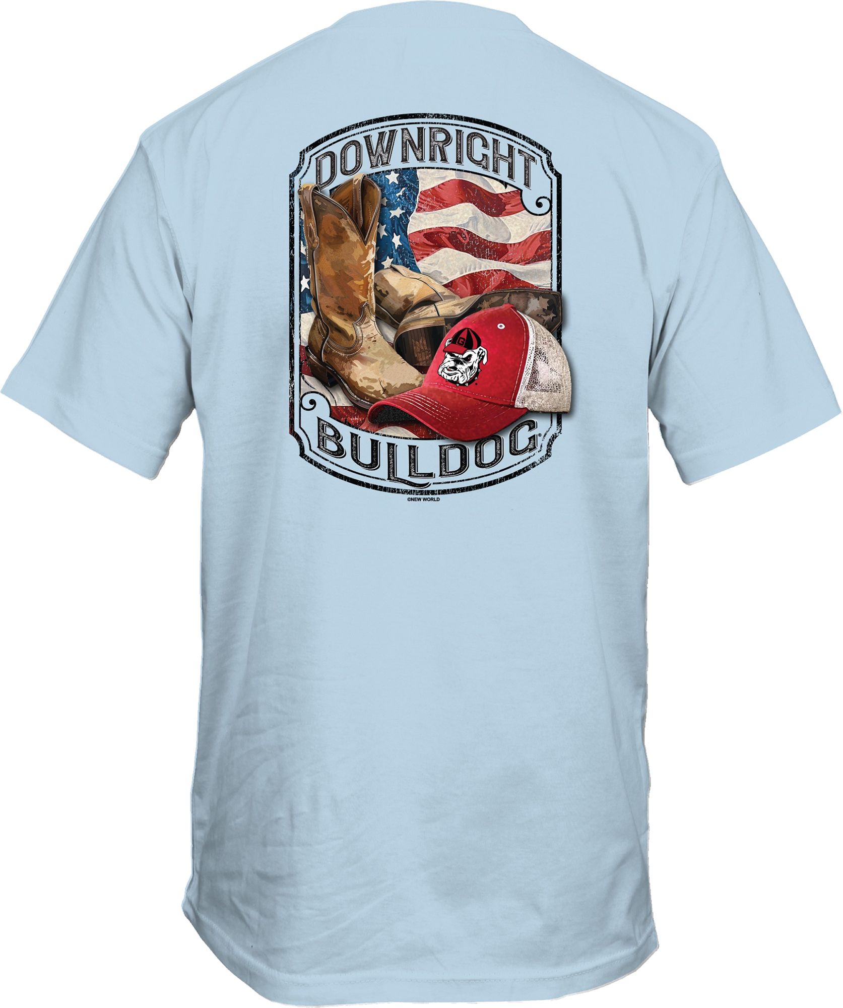 New World Graphics Adult Georgia Bulldogs Americana Light Blue T-Shirt product image