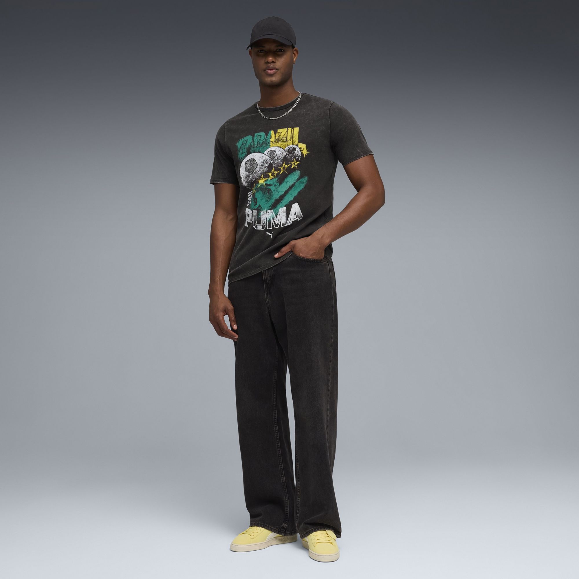 PUMA Adult Brazil Black 2026 90's Bespoke T-Shirt product image