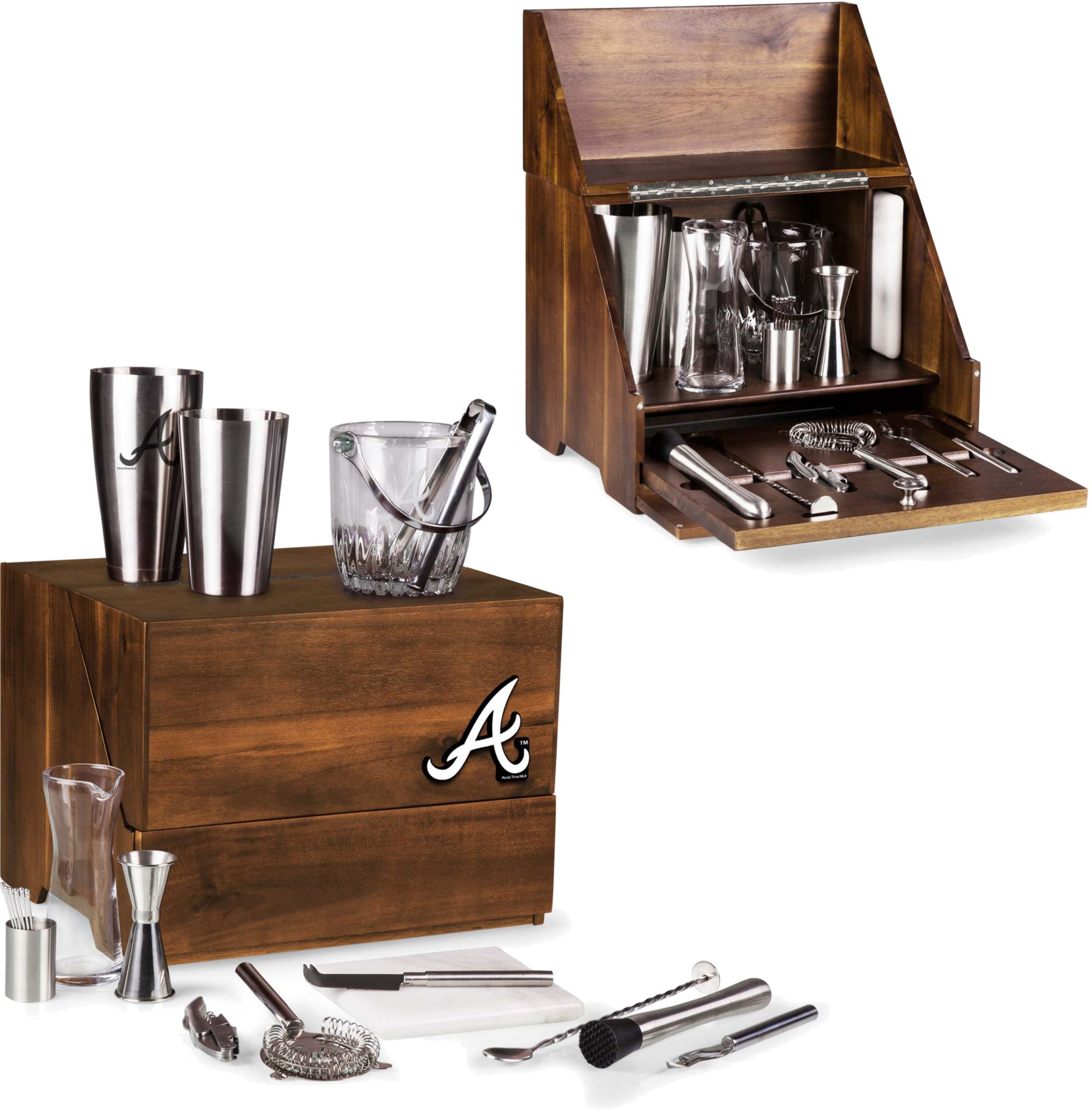 Picnic Time Atlanta Braves Madison Tabletop Bar Tool Set product image