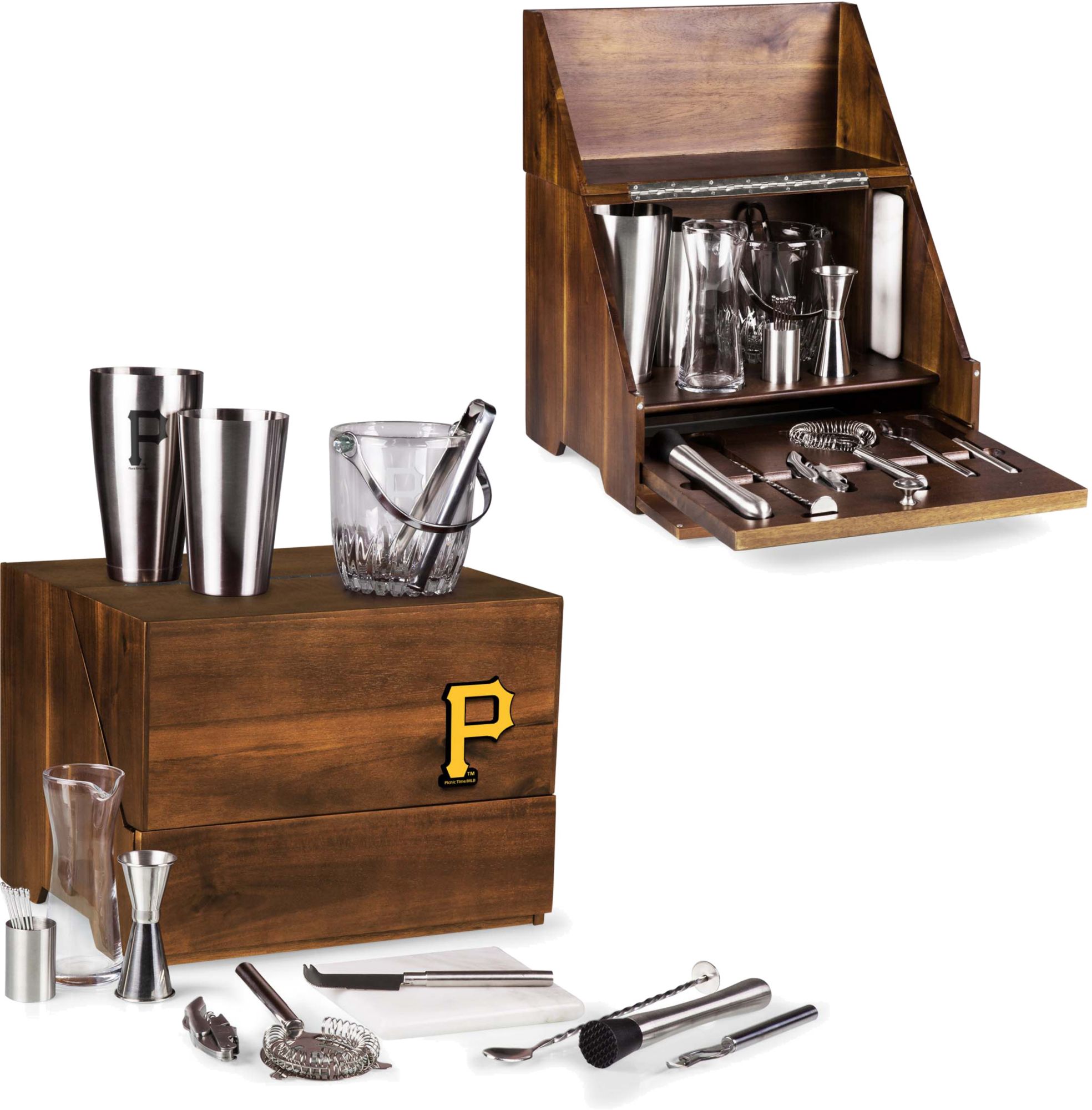 Picnic Time Pittsburgh Pirates Madison Tabletop Bar Tool Set