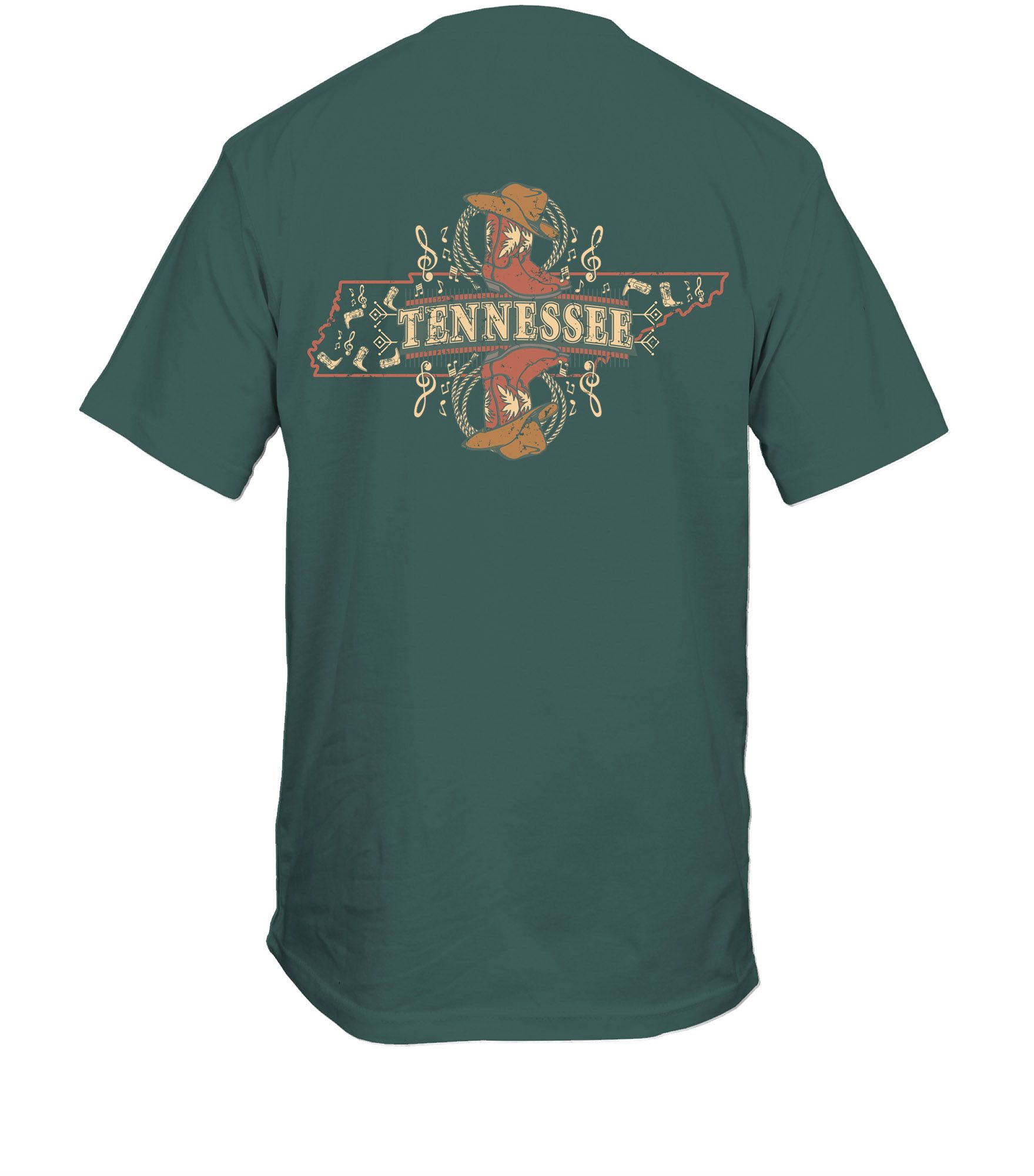 New World Graphics Men's Tennessee Green Music T-Shirt product image