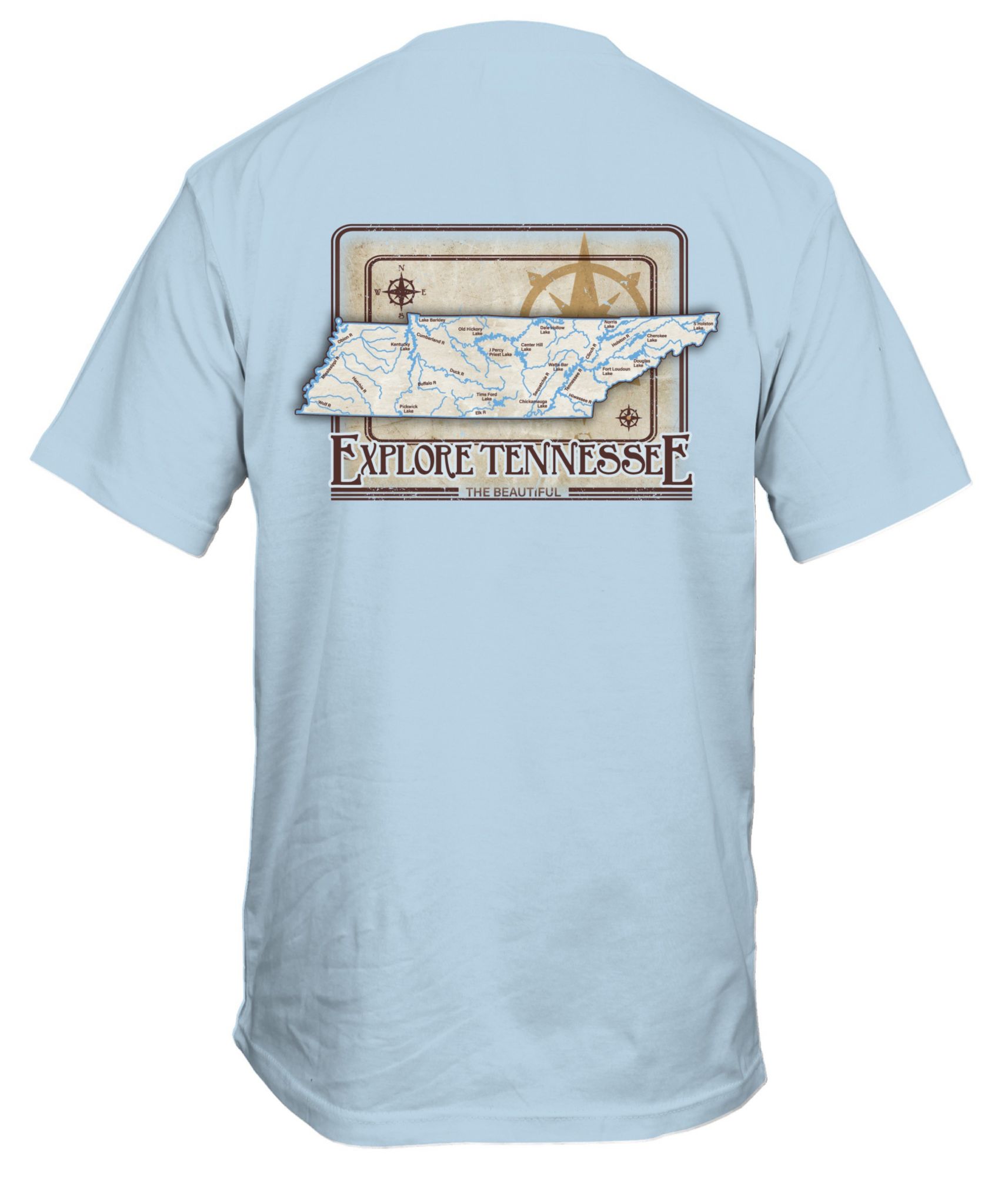 New World Graphics Men's Tennessee Light Blue Waters T-Shirt product image