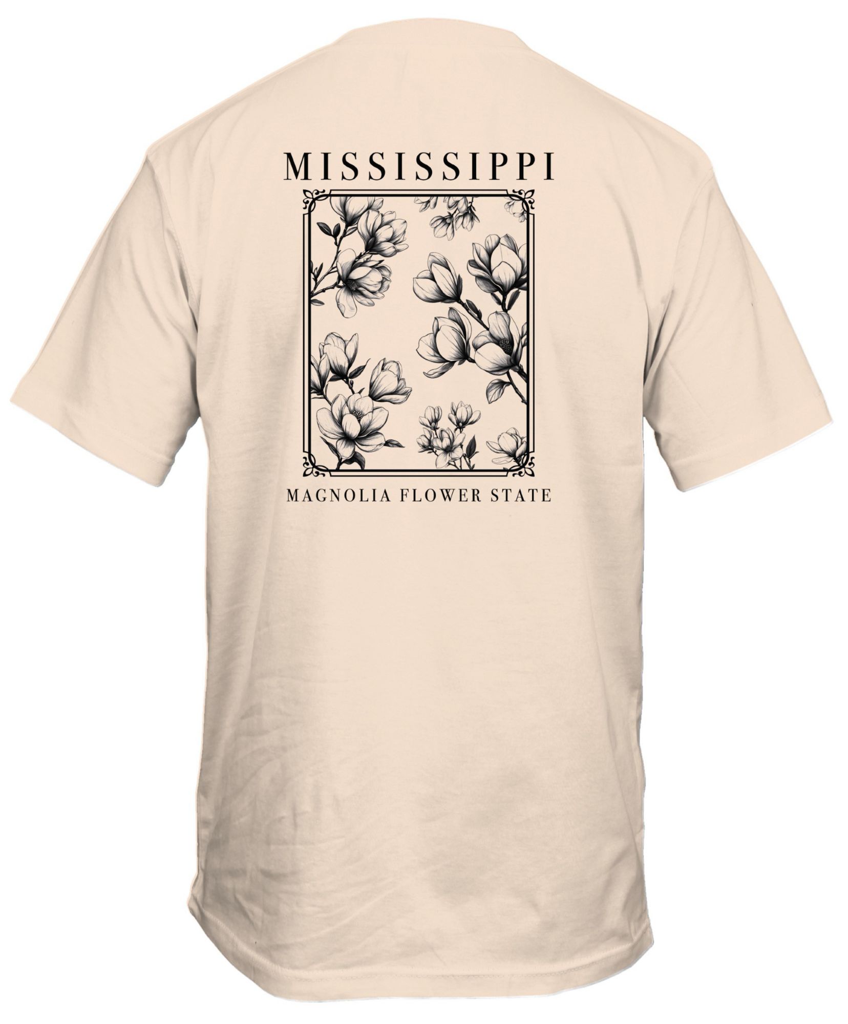 New World Graphics Men's Mississippi Cream Flowers T-Shirt product image