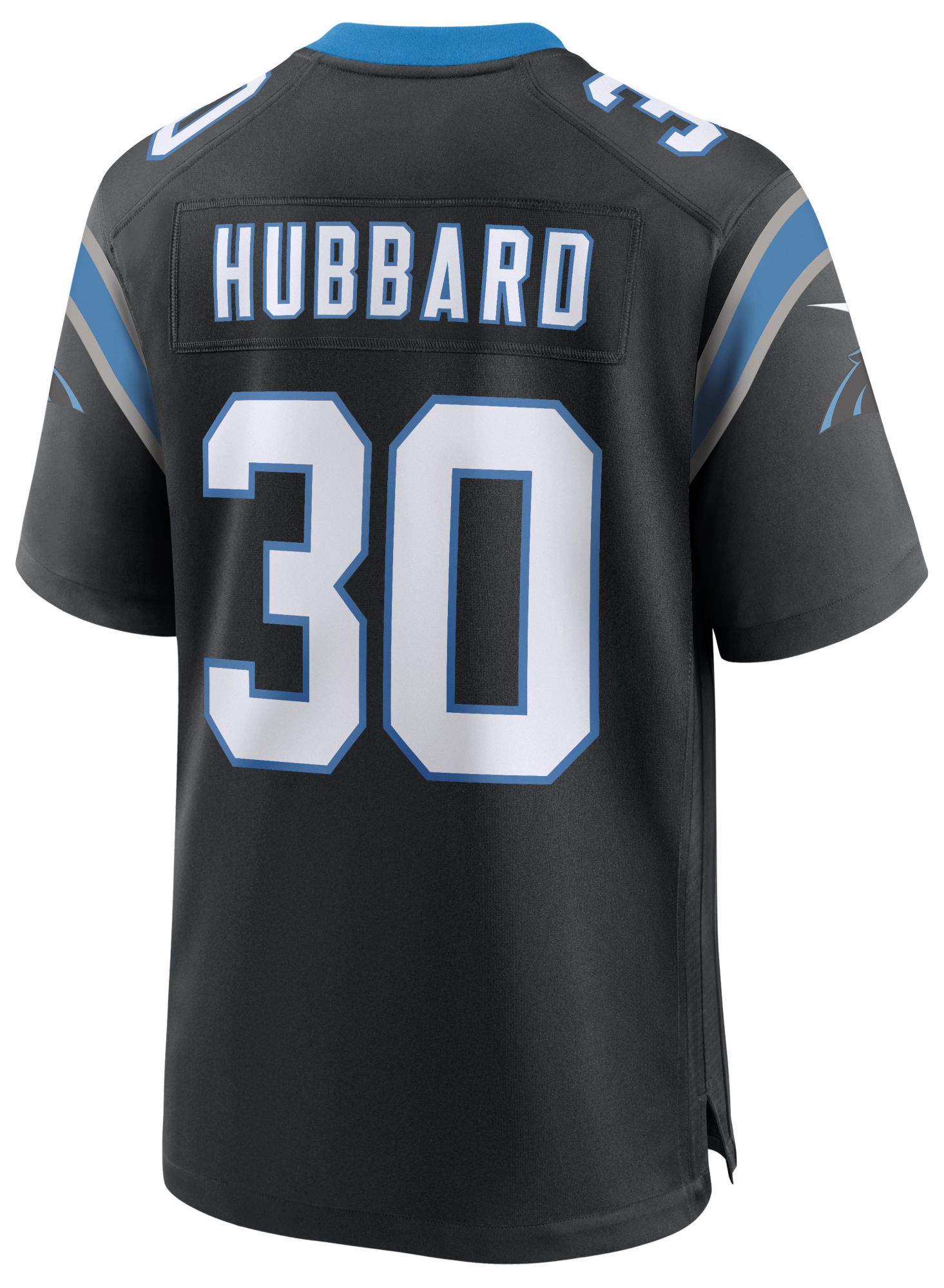 Nike Men's Carolina Panthers Chuba Hubbard #30 Black Game Jersey product image