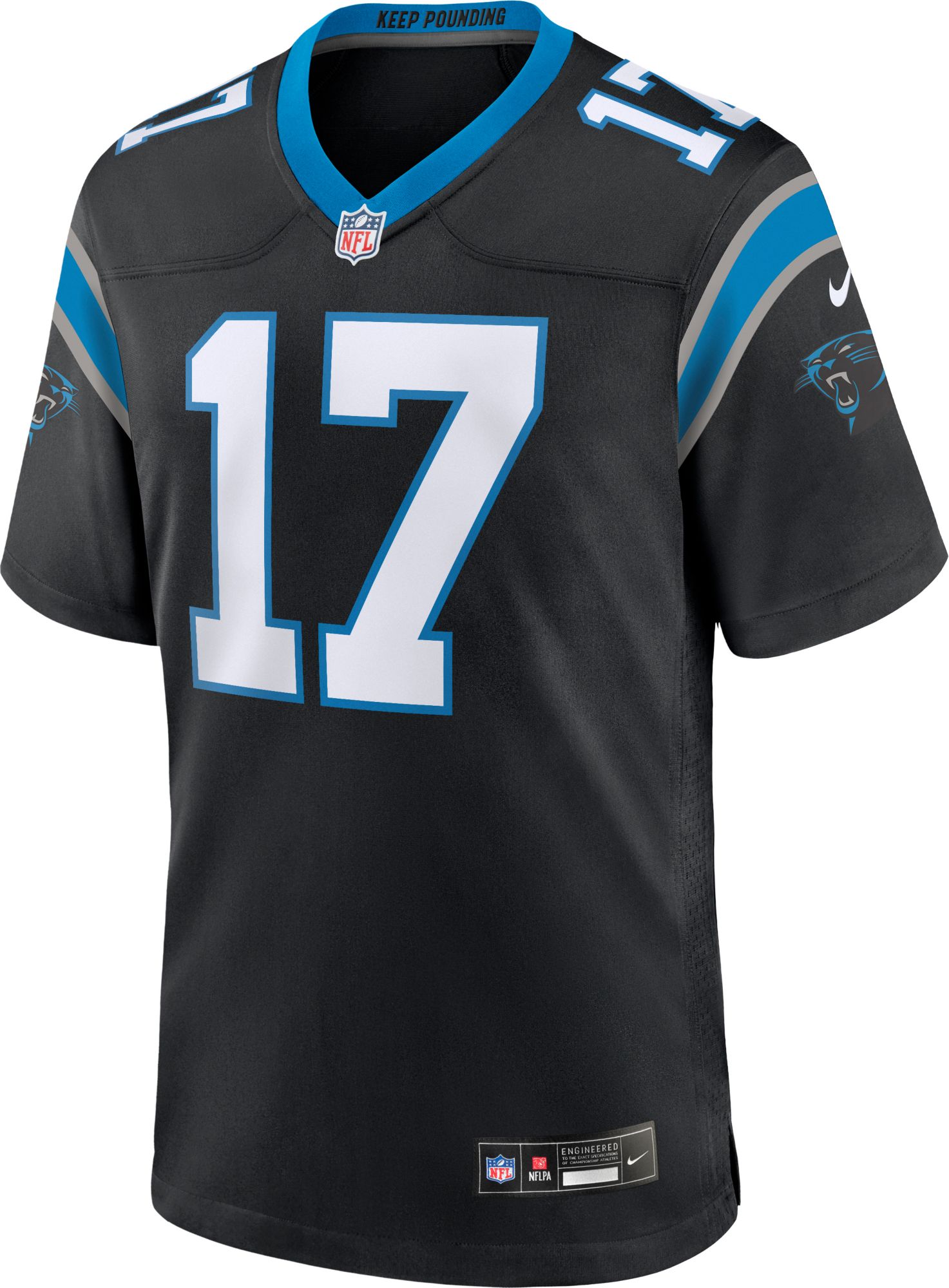 Nike Men's Carolina Panthers Xavier Legette #17 Black Game Jersey product image