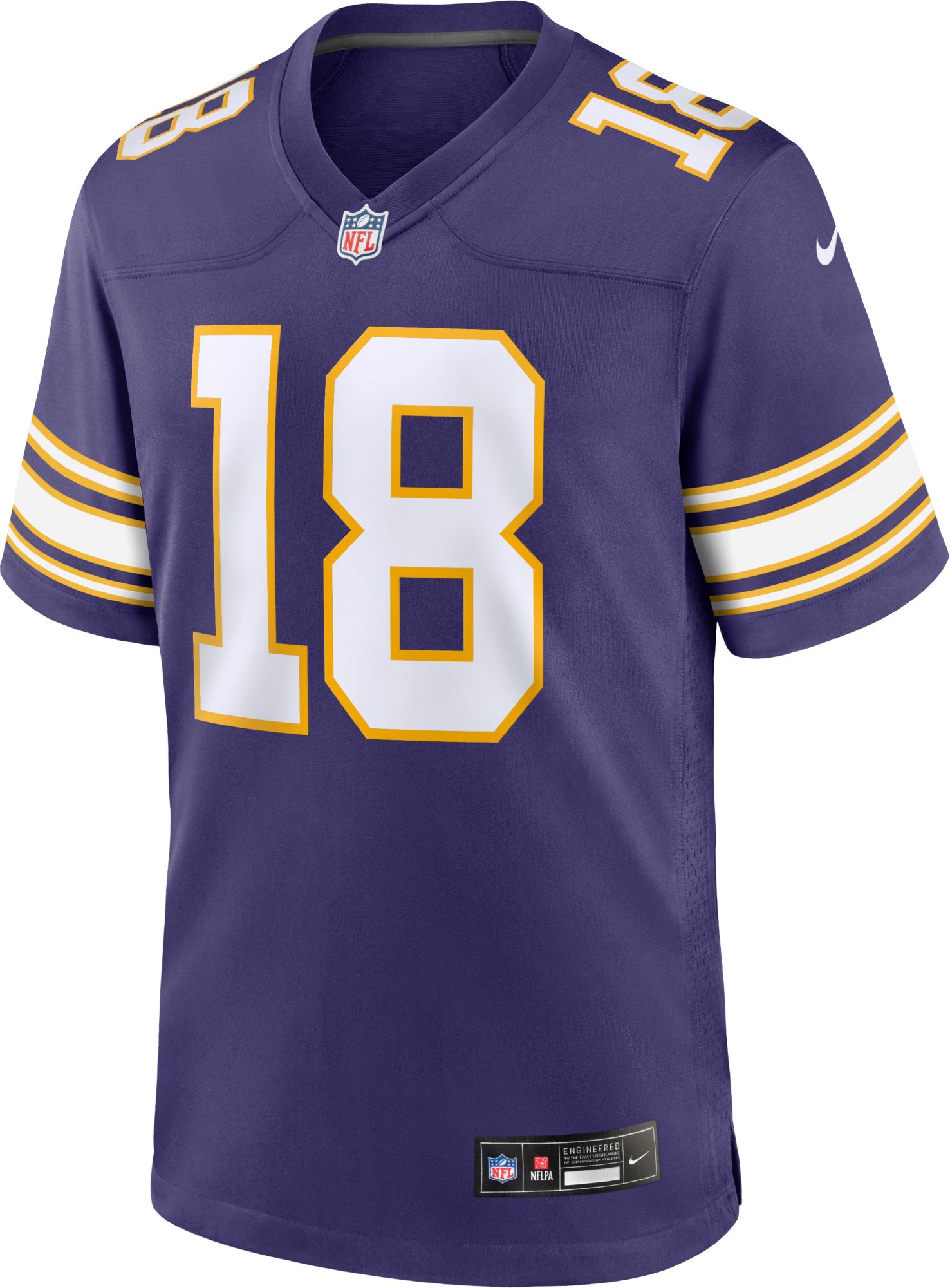 Nike Men's Minnesota Vikings Justin Jefferson #18 Alternate Purple Game Jersey product image