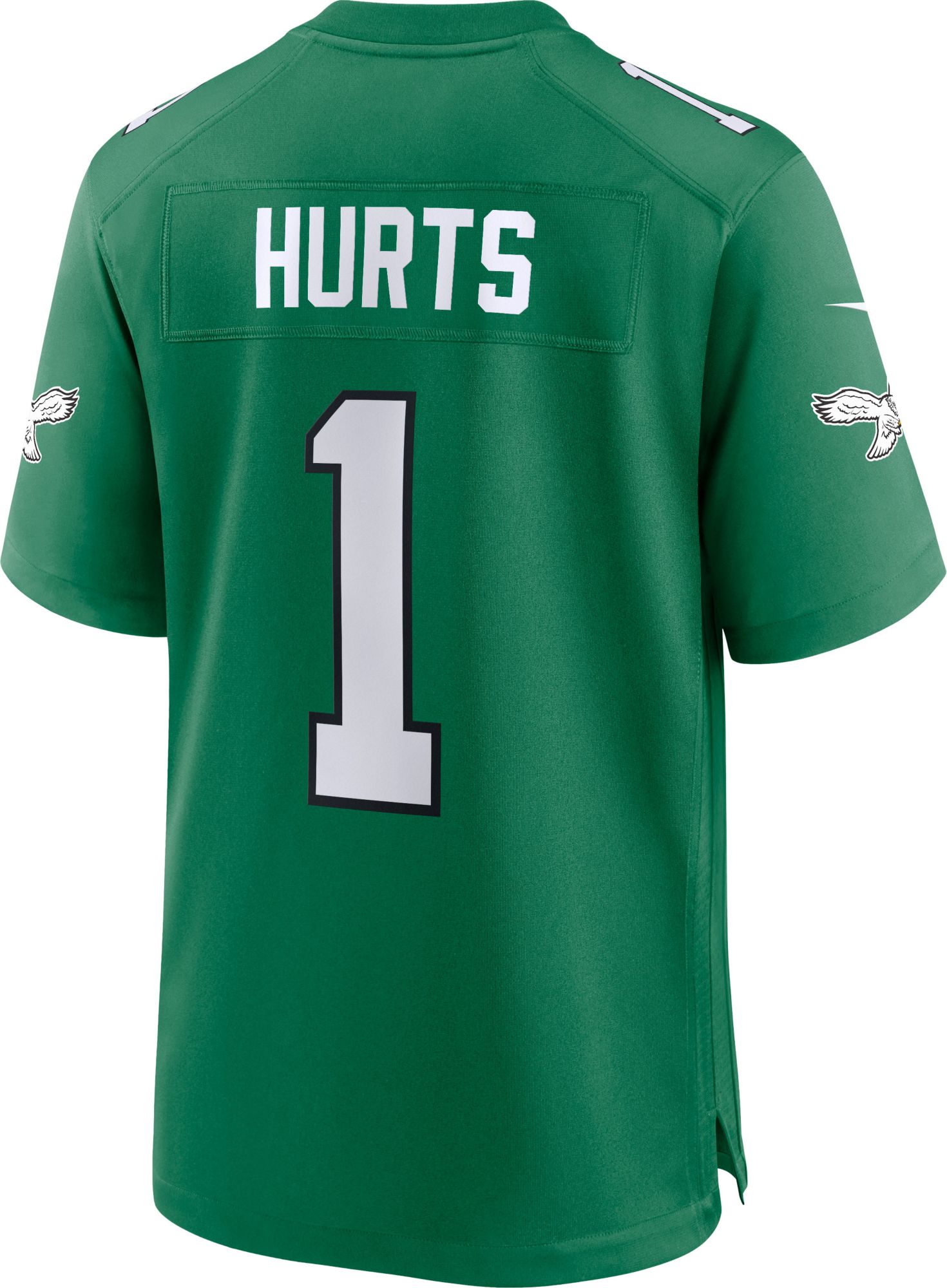 Nike Men's Philadelphia Eagles Jalen Hurts #1 Alternate Kelly Green Game Jersey