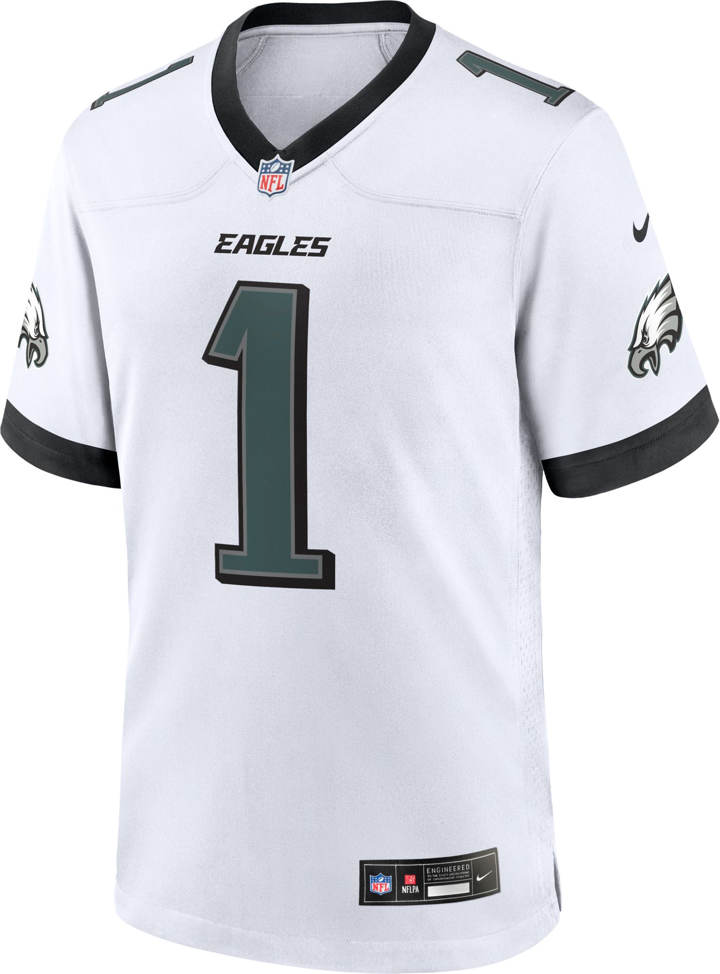 Nike Men's Philadelphia Eagles Jalen Hurts #1 White Game Jersey product image